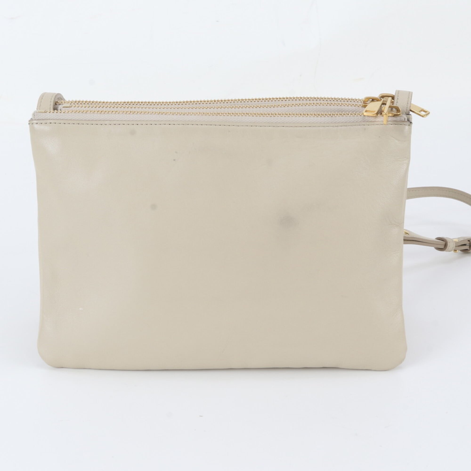 Celine Beige Leather Crossbody Bag Shoulder Bag (Pre-Owned)