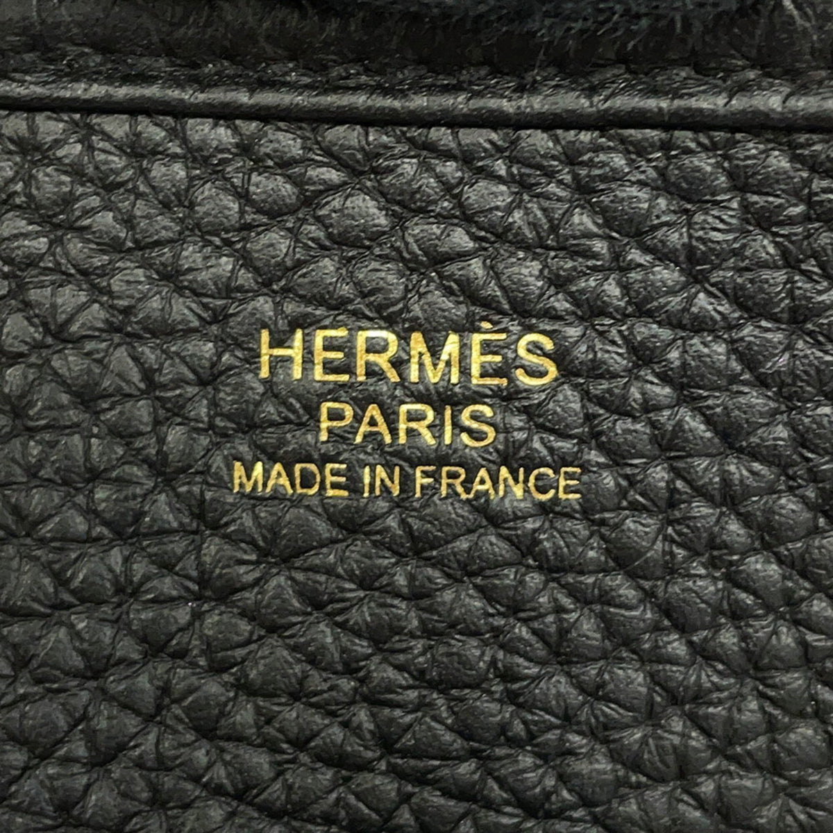 Hermes Evelyne Black Taurillon Clemence Leather Handbag Shoulder Bag (Pre-Owned)