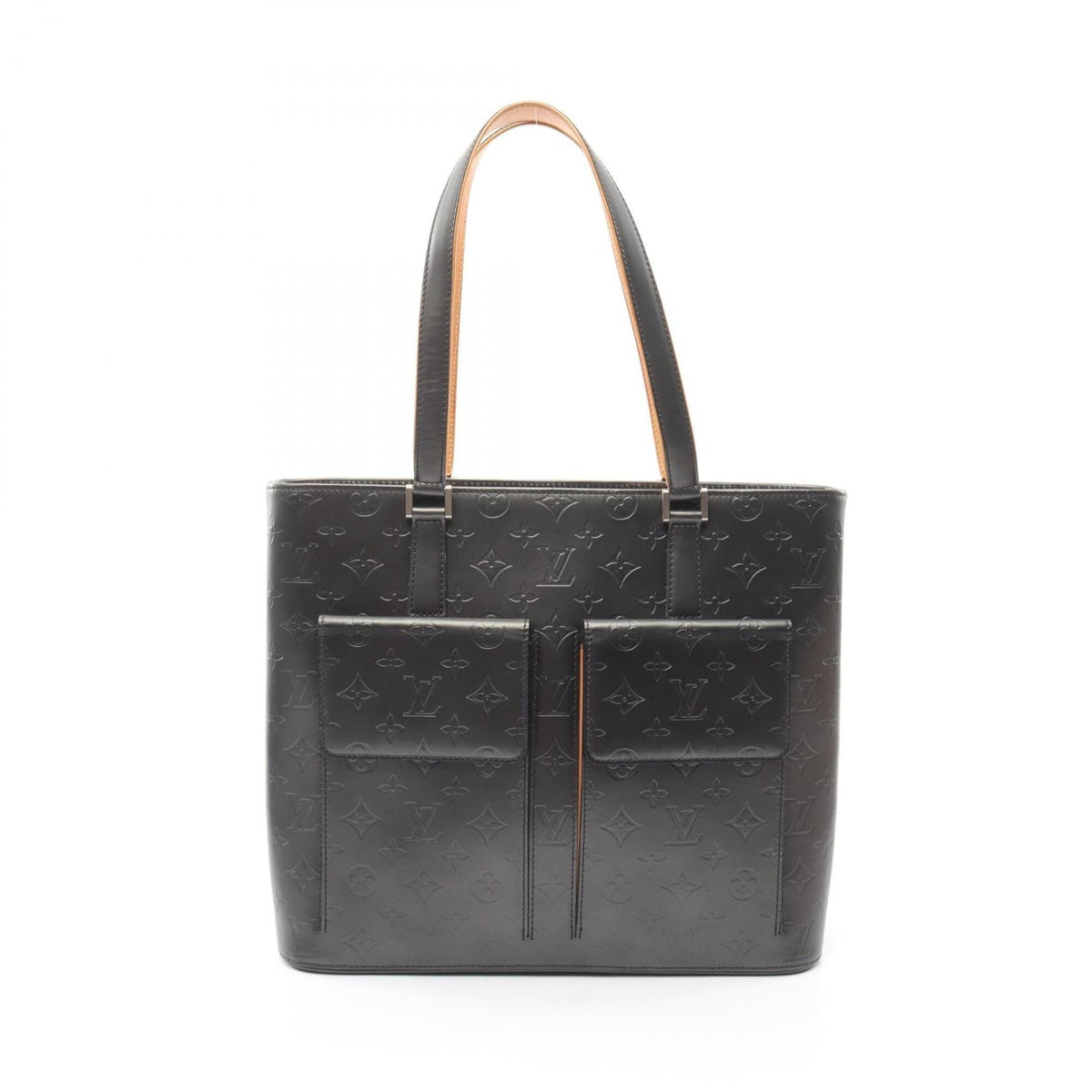 Louis Vuitton Monogram Mat Black Handbag Tote Bag (Pre-Owned)