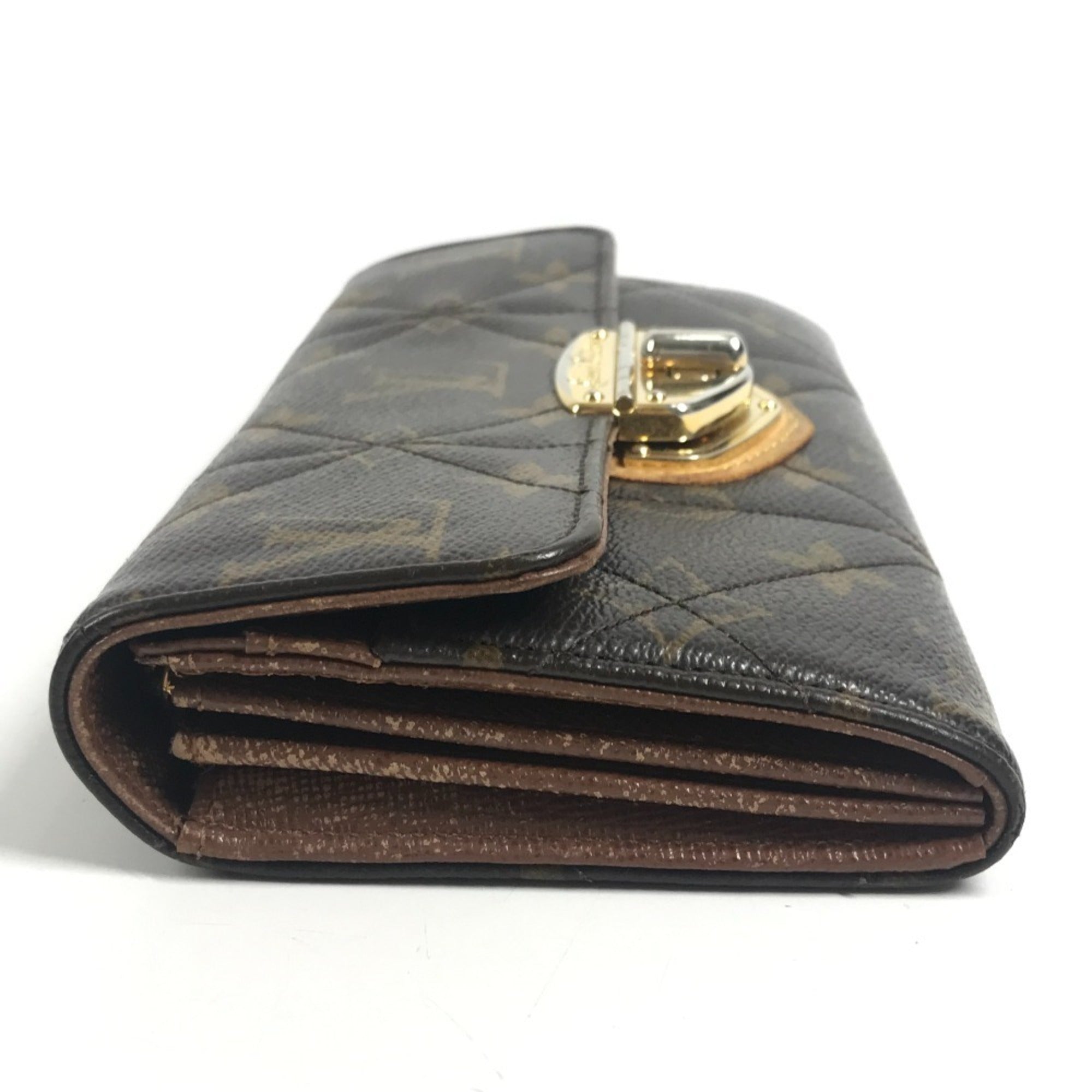 Louis Vuitton Brown Monogram Long Wallet (Bi-Fold) (Pre-Owned)
