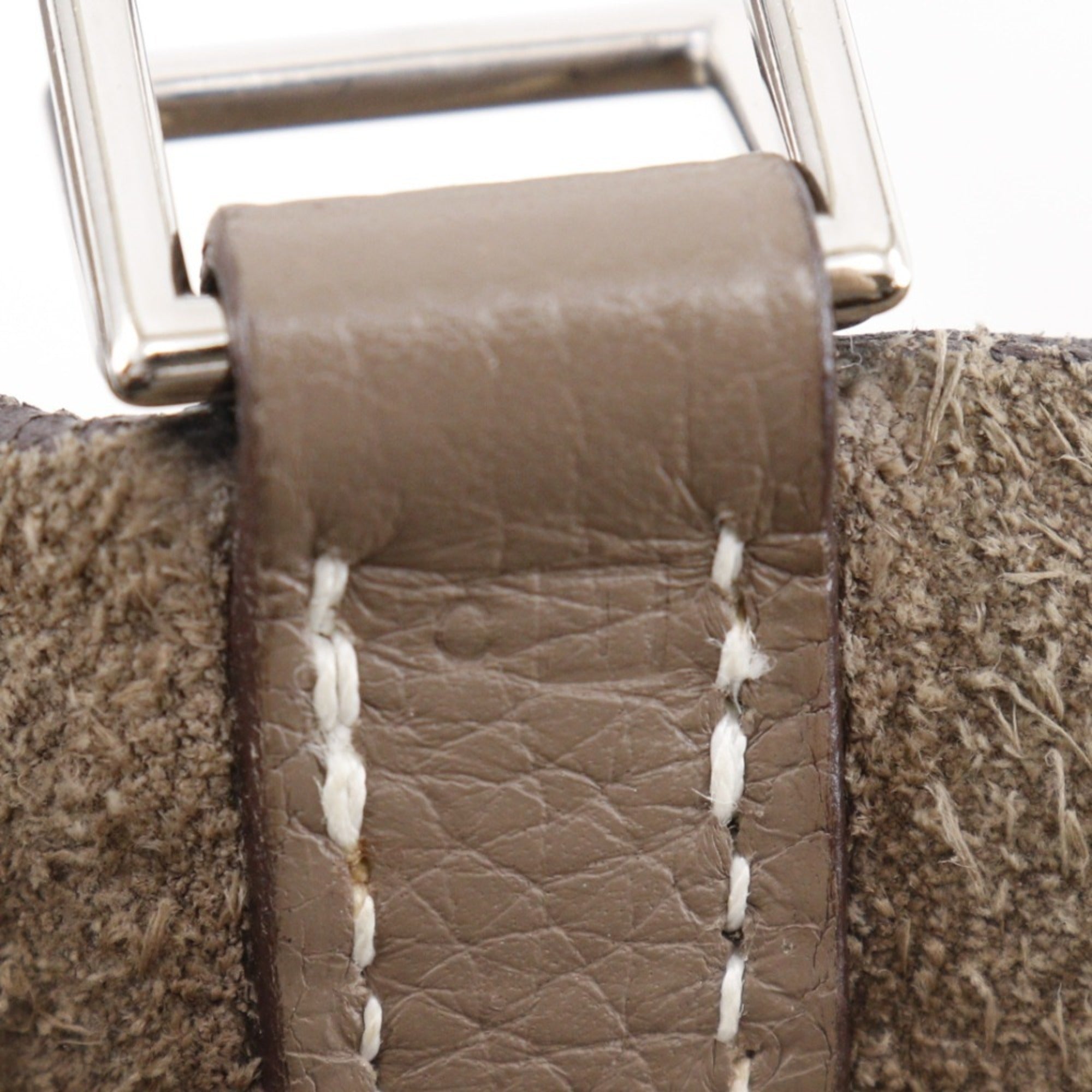 Hermes Brown Etoupe Gray Taurillon Clemence Leather Handbag (Pre-Owned)