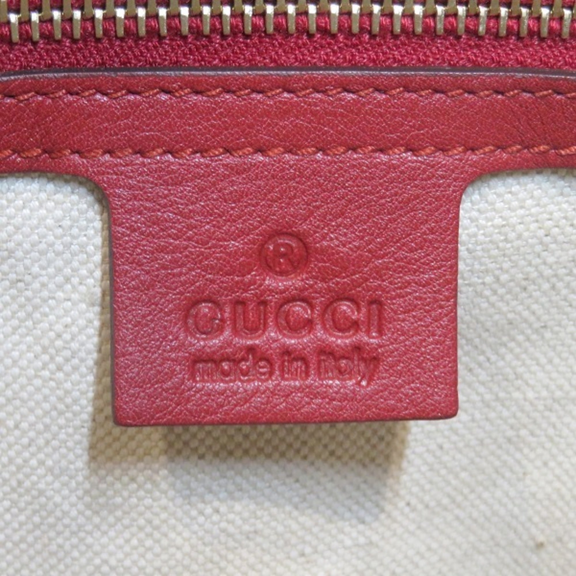 Gucci Red Color Patent Leather Handbag Shoulder Bag (Pre-Owned)