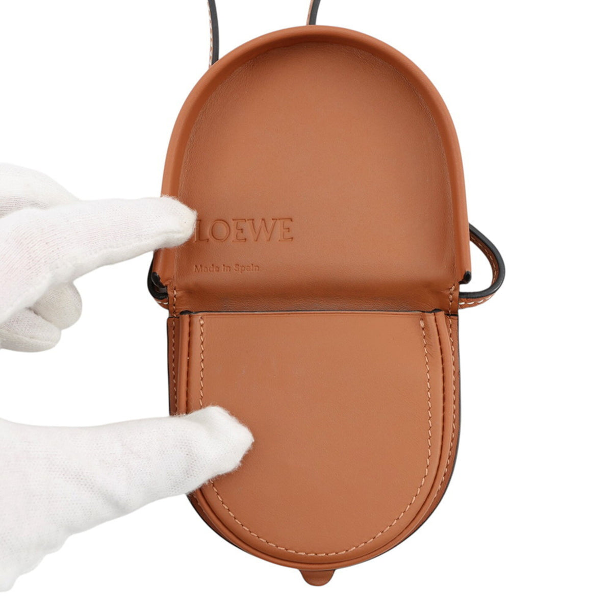 Loewe Brown Leather Handbag Pouch Shoulder Bag (Pre-Owned)