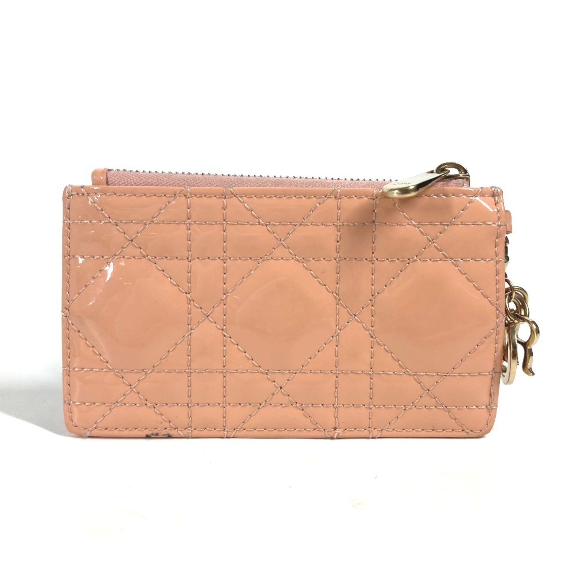 Christian Dior Pink Leather Coin Purse/Coin Case (Pre-Owned)