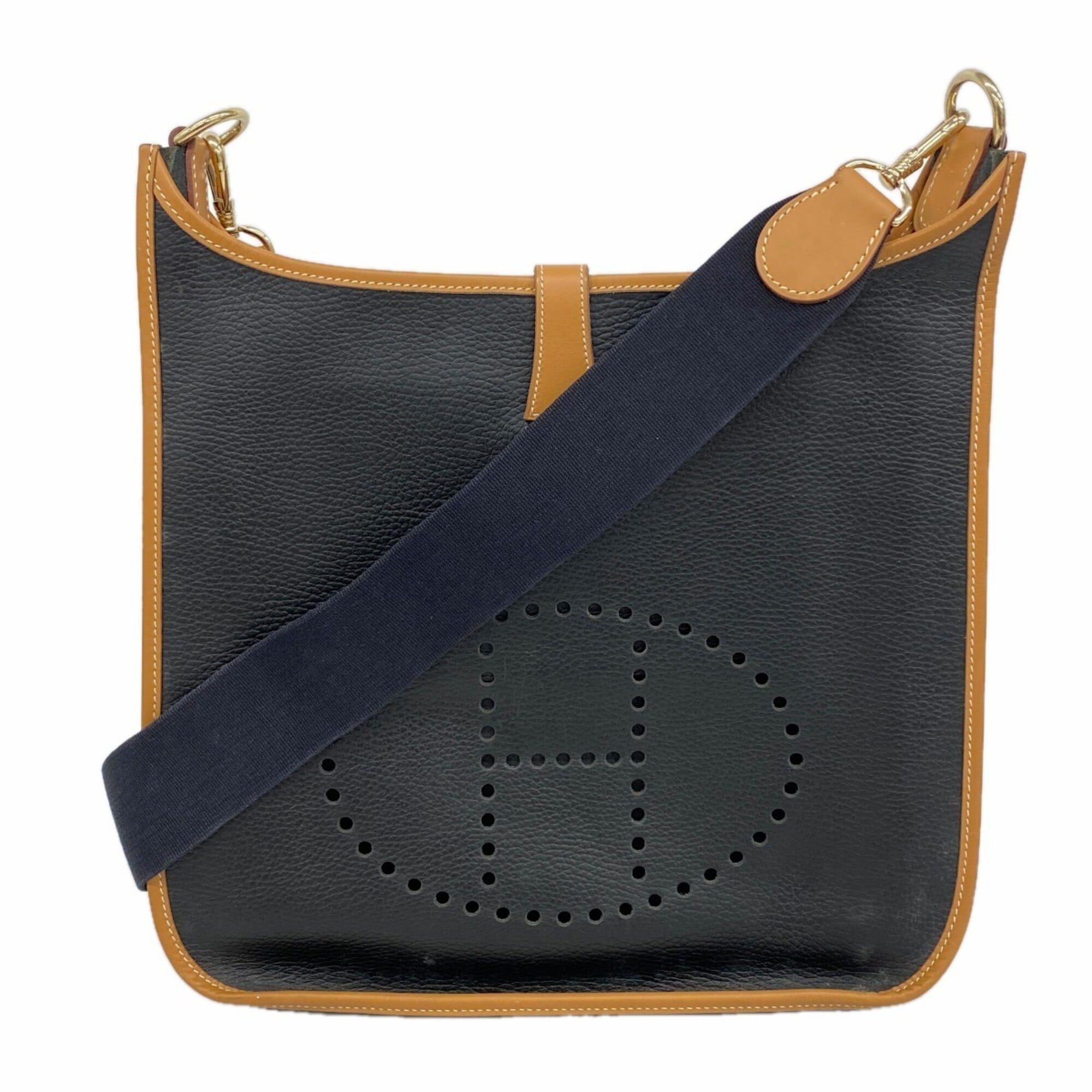 Hermes Black Gold Ardennes Leather Shoulder Bag (Pre-Owned)