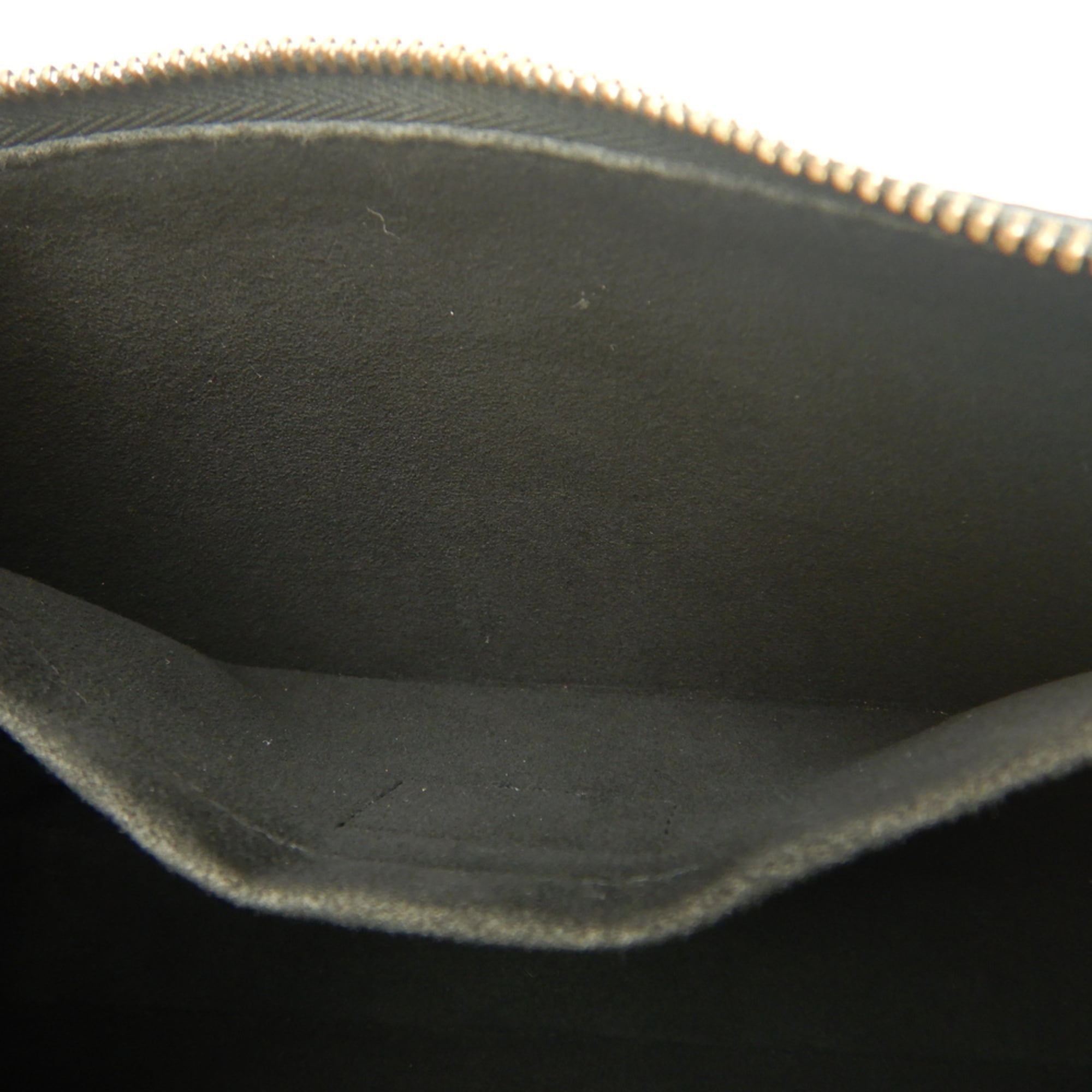 Louis Vuitton Noir Leather Pochette Pouch Shoulder Bag (Pre-Owned)