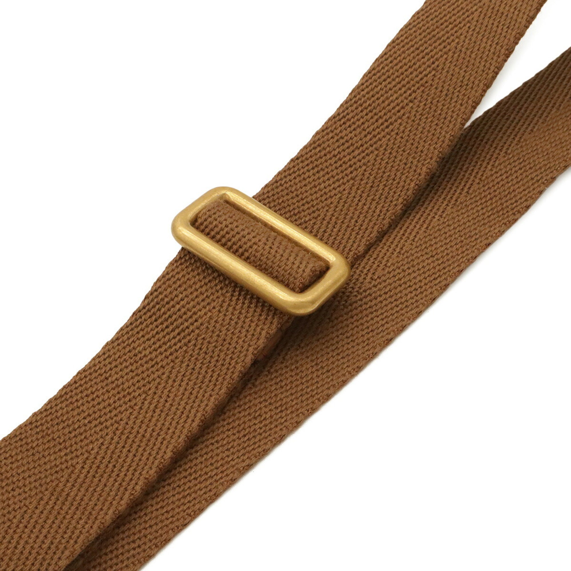 Gucci Beige Brown Brown Canvas Shoulder Bag (Pre-Owned)