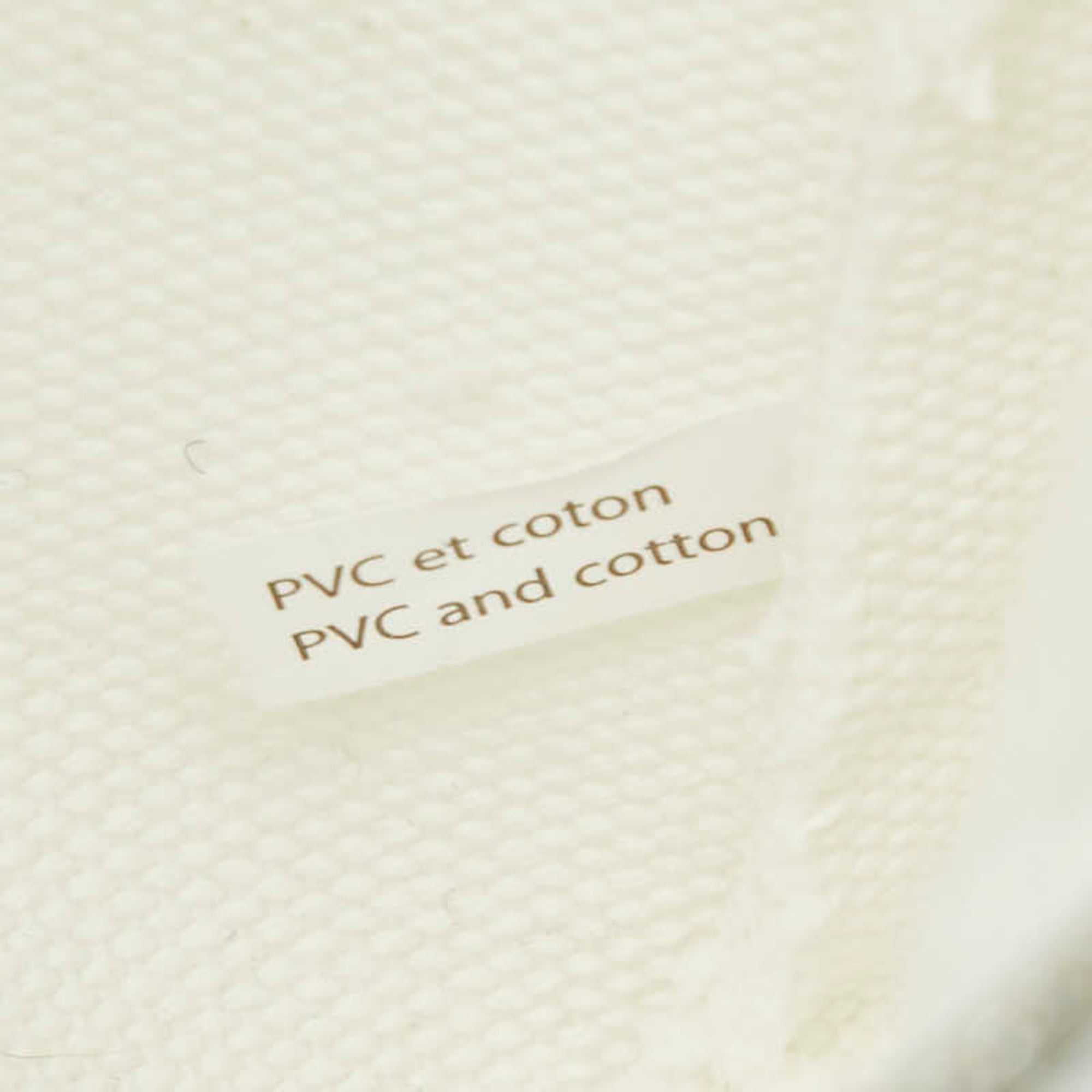 Louis Vuitton White Cotton Pvc Pouch (Pre-Owned)