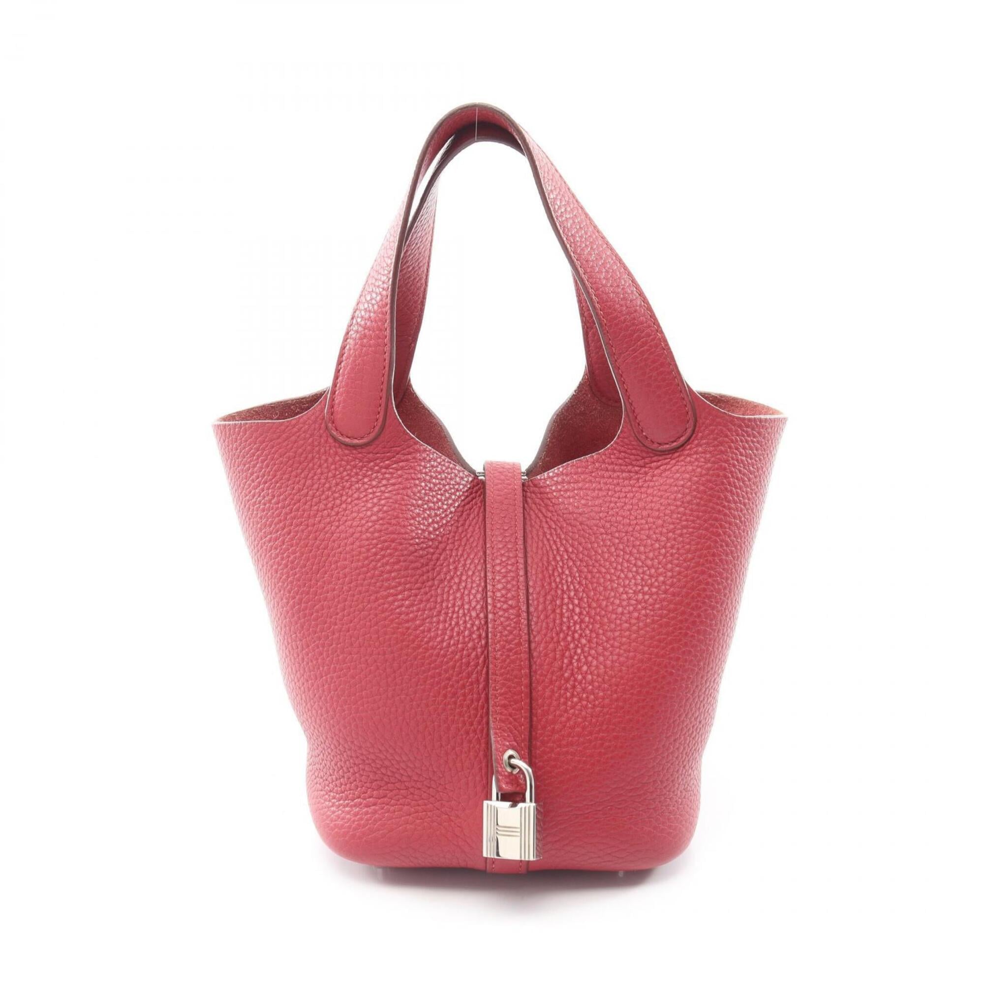 Hermes Bordeaux Taurillon Clemence Leather Handbag (Pre-Owned)