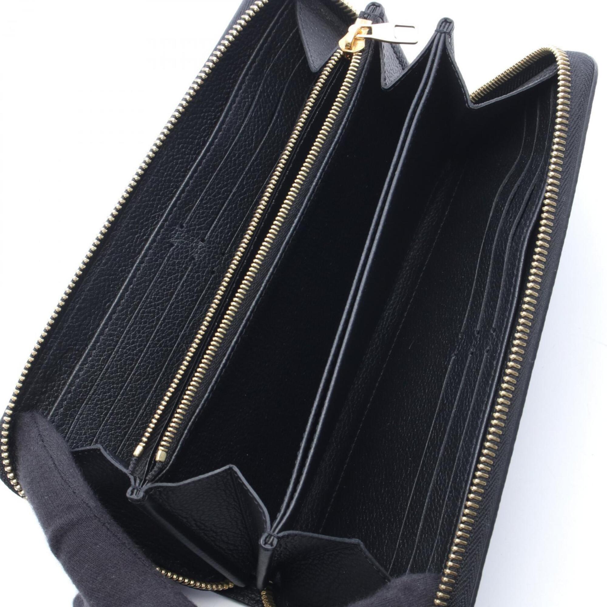 Louis Vuitton Beige Black Noir Monogram Empreinte Long Wallet (Bi-Fold) (Pre-Owned)
