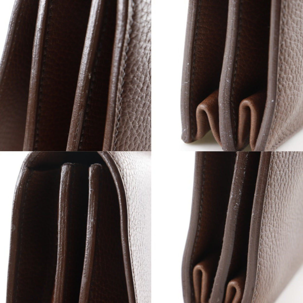 Hermes Sac A Depeche Brown Fjord Leather Briefcase (Pre-Owned)