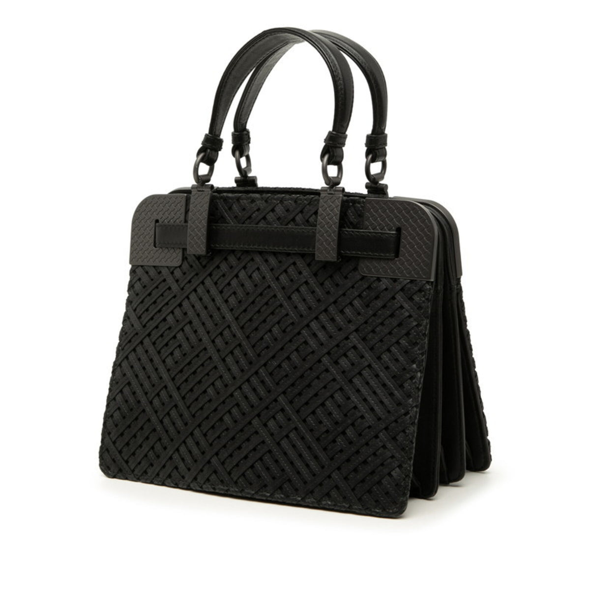 Bottega Veneta Black Leather Handbag (Pre-Owned)