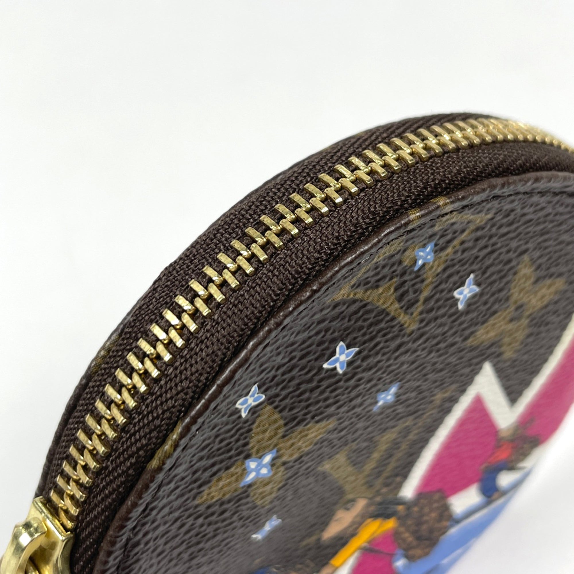 Louis Vuitton Brown Fuchsia Pink Monogram Coin Purse/Coin Case (Pre-Owned)