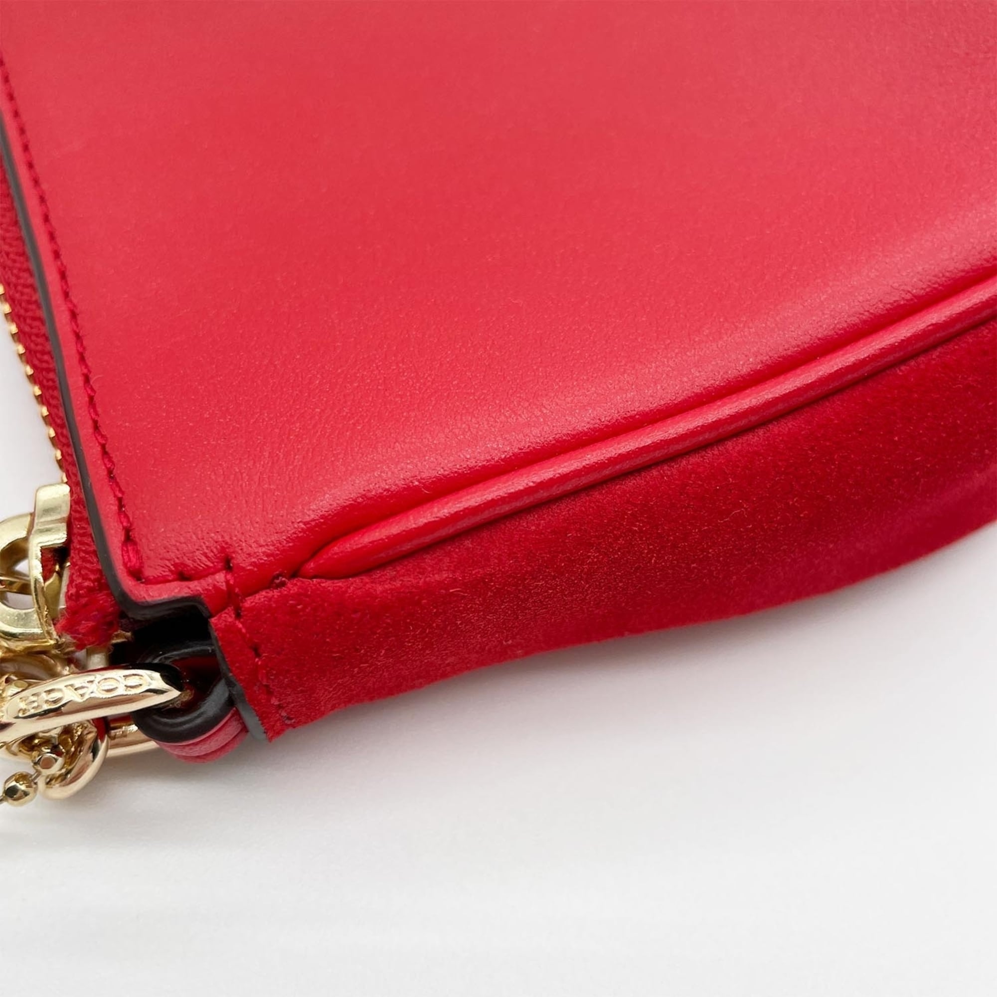 Coach Red Color Leather Handbag (Pre-Owned)