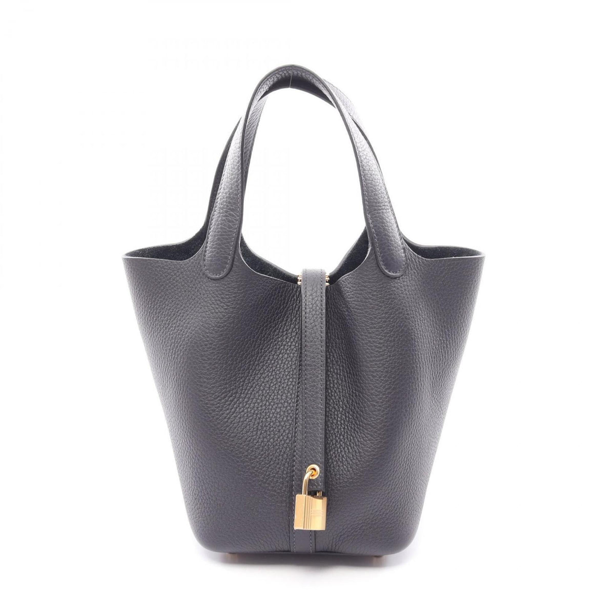 Hermes Navy Taurillon Clemence Leather Handbag (Pre-Owned)