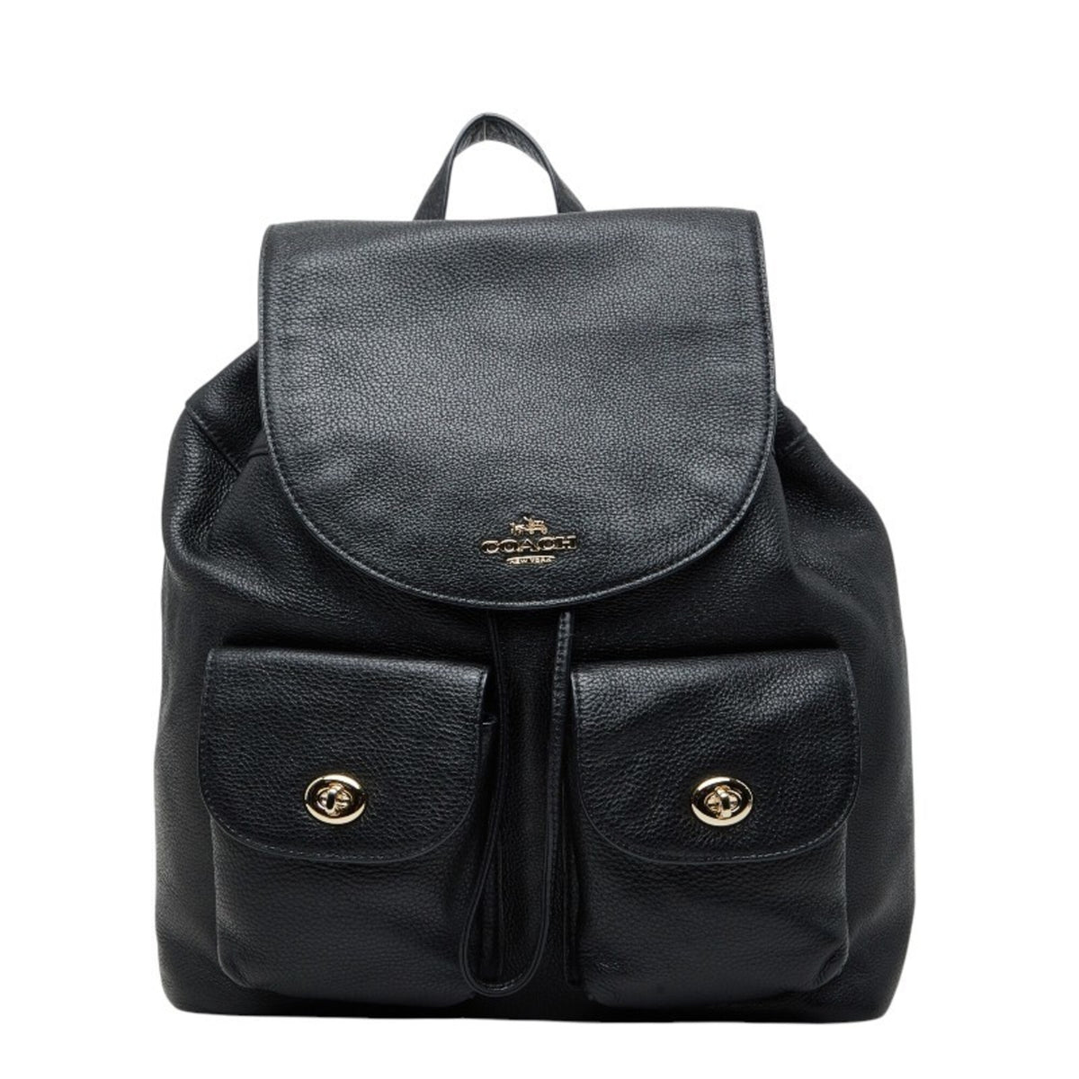 Coach Black Leather Backpack (Pre-Owned)