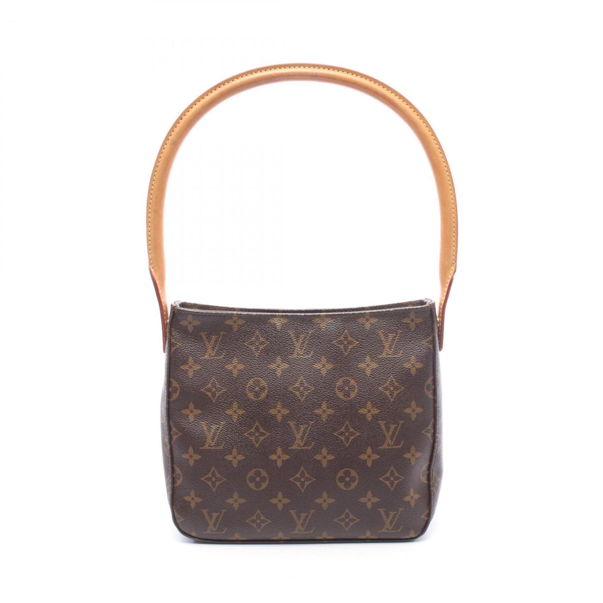 Louis Vuitton Brown Coated Canvas Leather Handbag Shoulder Bag (Pre-Owned)