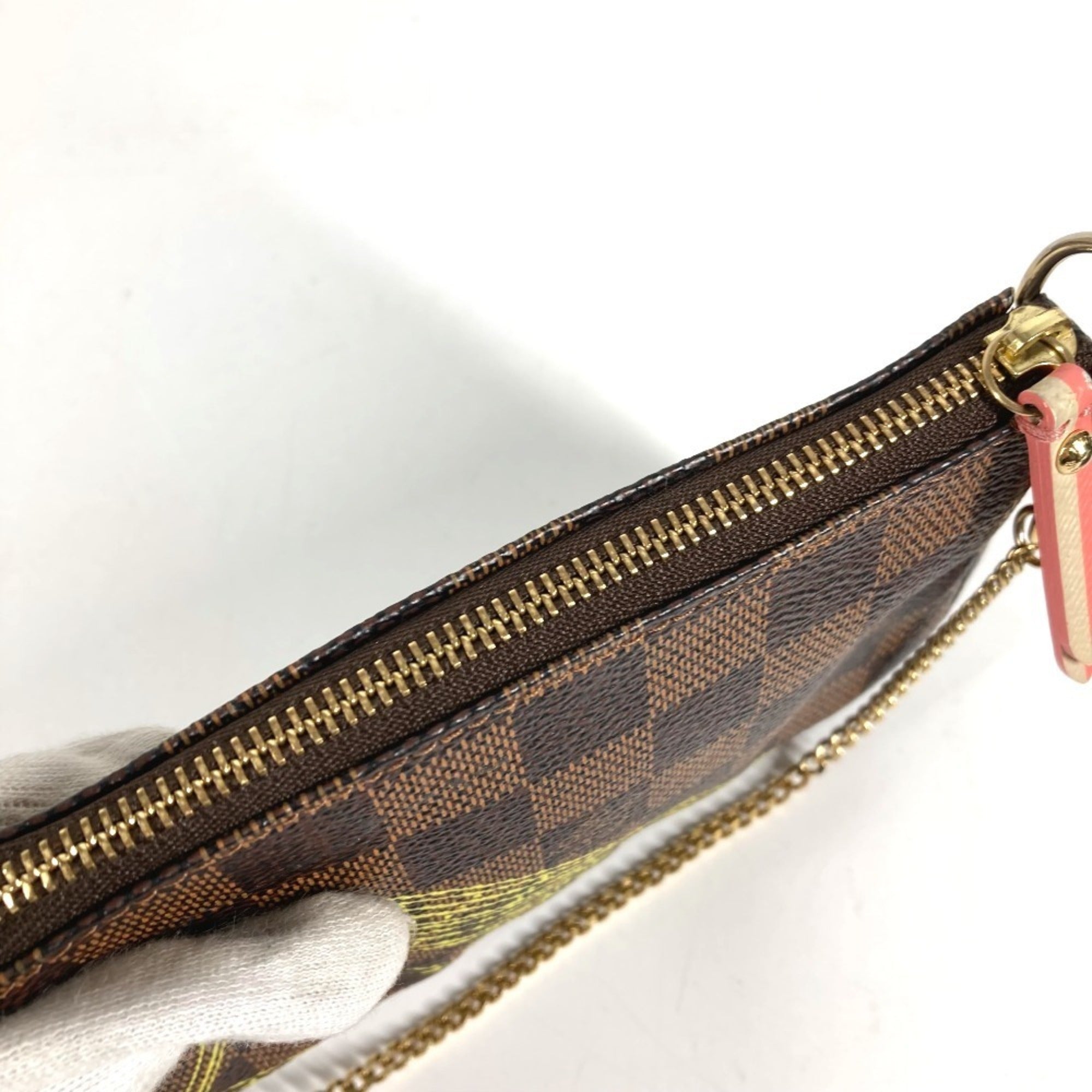 Louis Vuitton Damier Brown Ebene Damier Canvas Handbag Pouch (Pre-Owned)