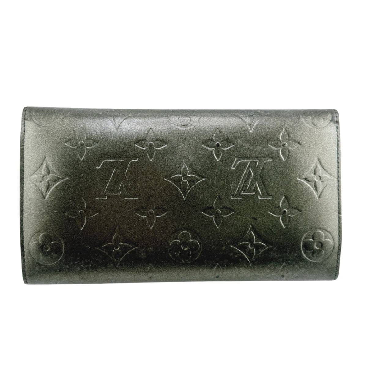 Louis Vuitton Monogram Mat Black Noir Monogram Mat Wallet (Tri-Fold) (Pre-Owned)
