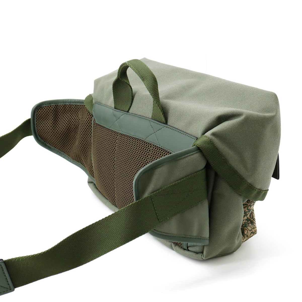 Loewe Green Khaki Canvas Handbag Sling Bag (Pre-Owned)