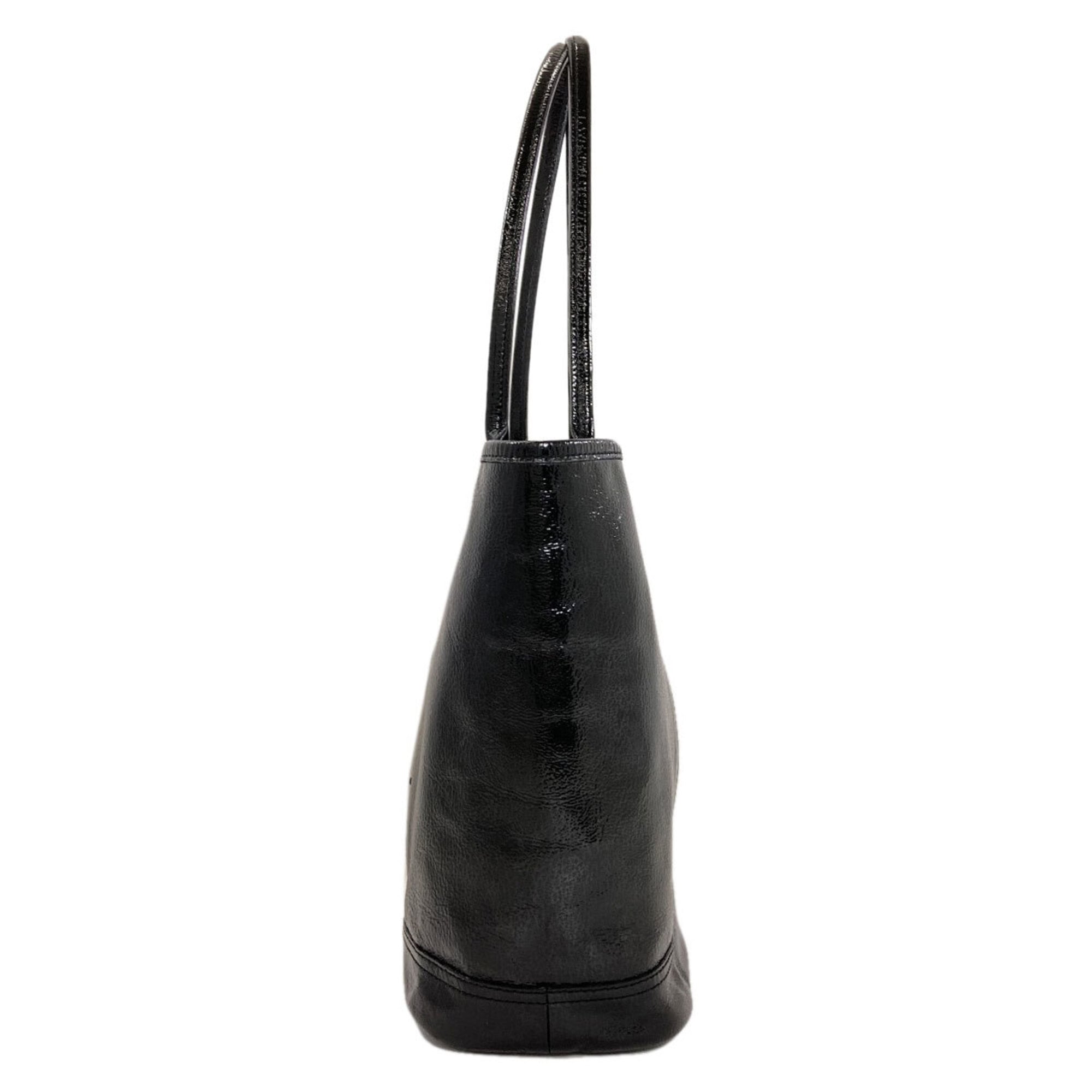 Longchamp Black Patent Leather Tote Bag (Pre-Owned)