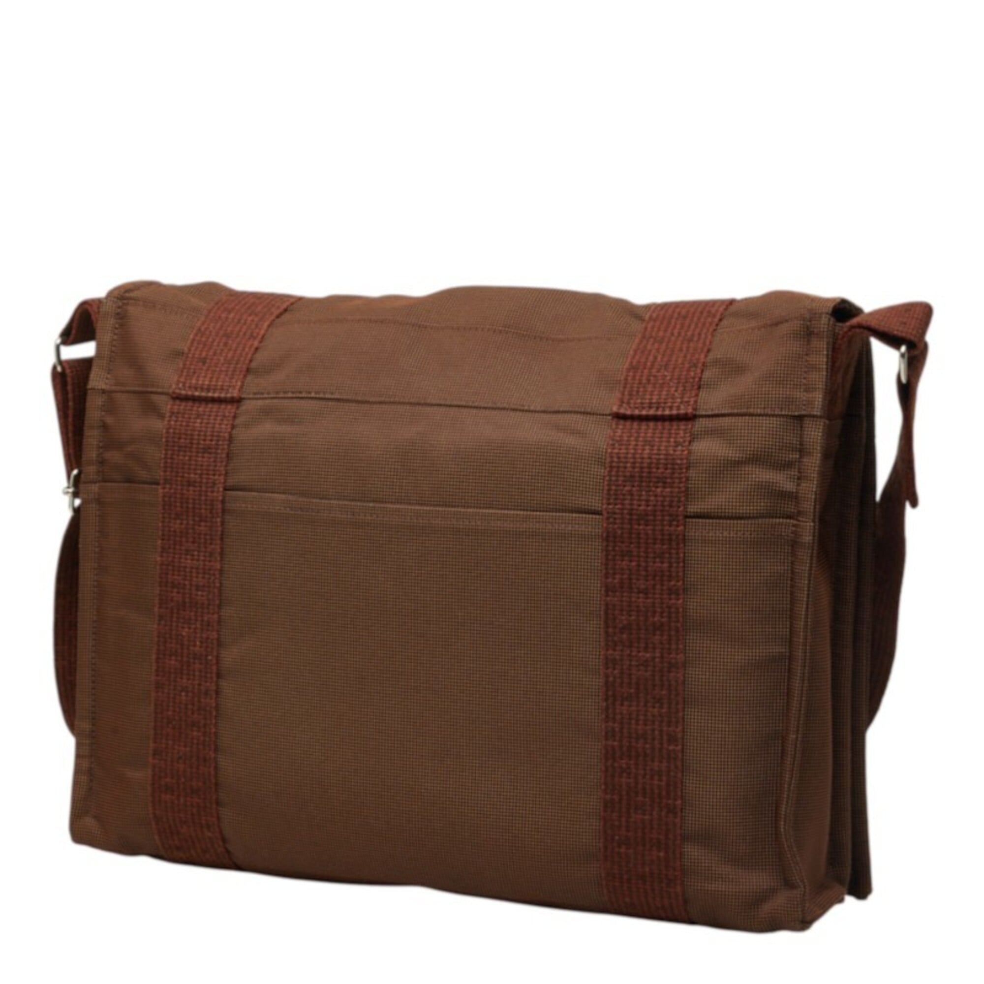 Hermes Brown Canvas Shoulder Bag (Pre-Owned)