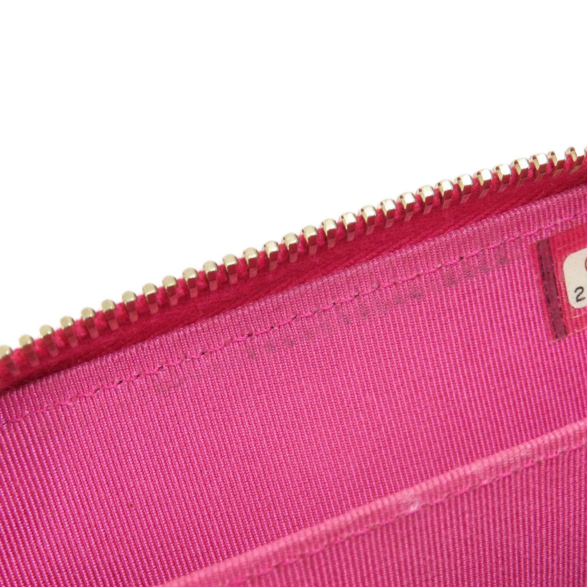 Chanel Matelasse Pink Leather Coin Purse/Coin Case (Pre-Owned)