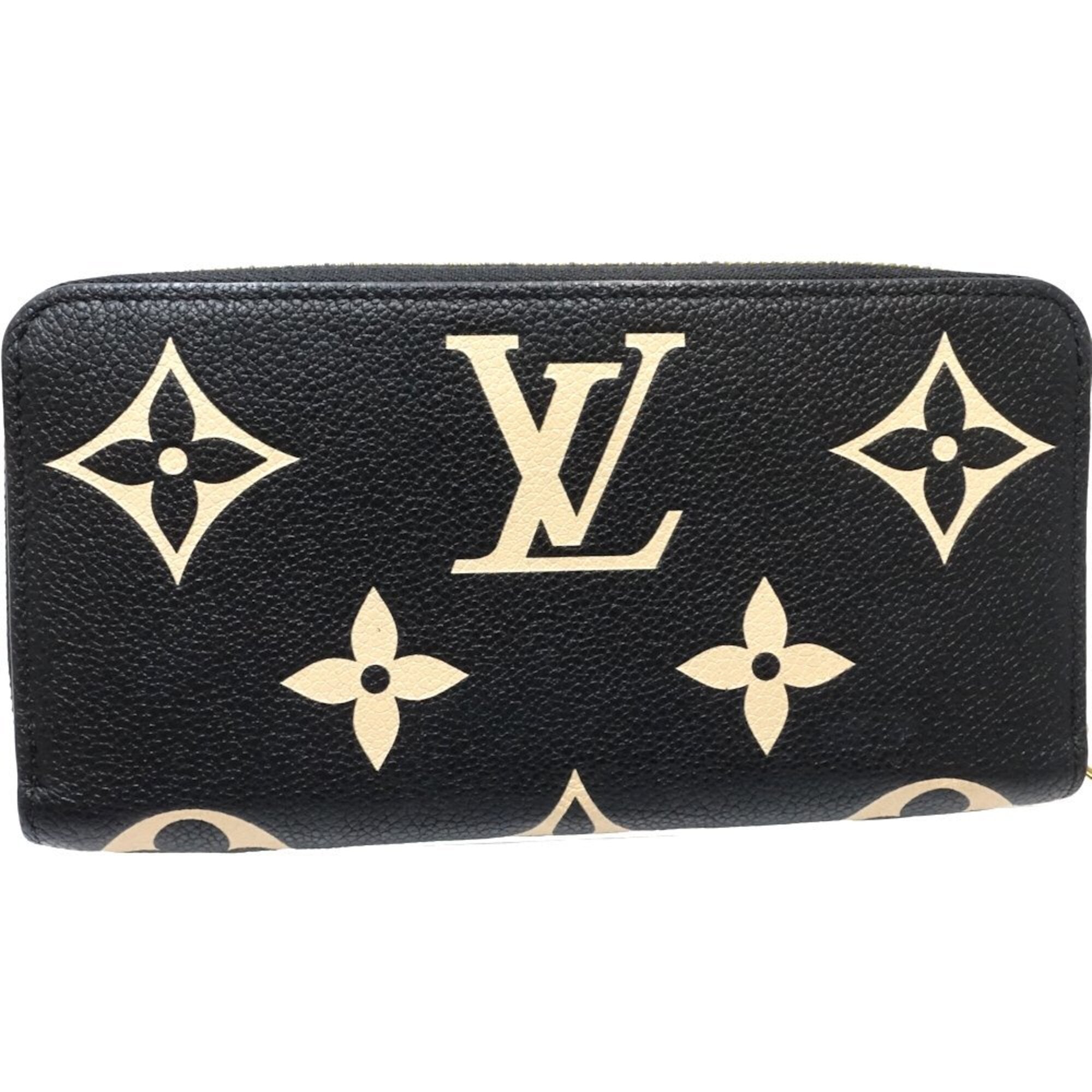 Louis Vuitton Monogram Cream Noir Monogram Empreinte Long Wallet (Bi-Fold) (Pre-Owned)