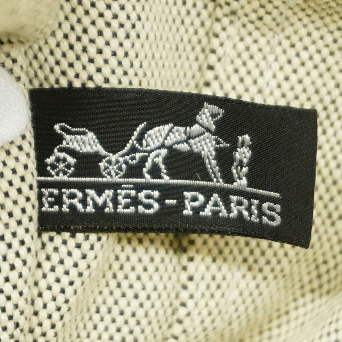 Hermes Gray Canvas Tote Bag (Pre-Owned)