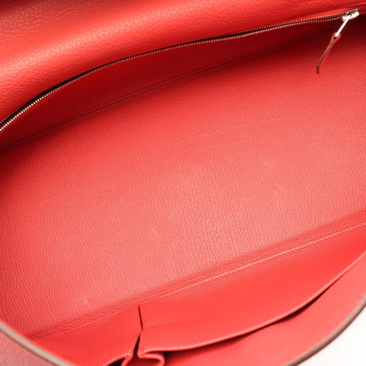 Hermes Red Color Taurillon Clemence Leather Shoulder Bag (Pre-Owned)