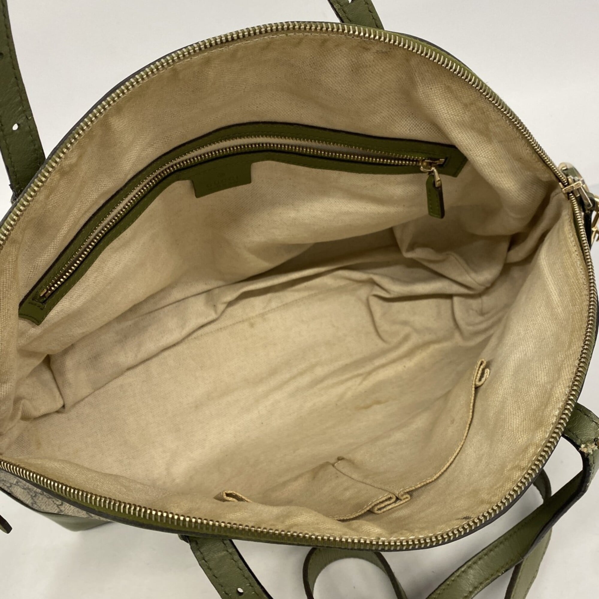 Gucci Brown Green Pvc Handbag (Pre-Owned)
