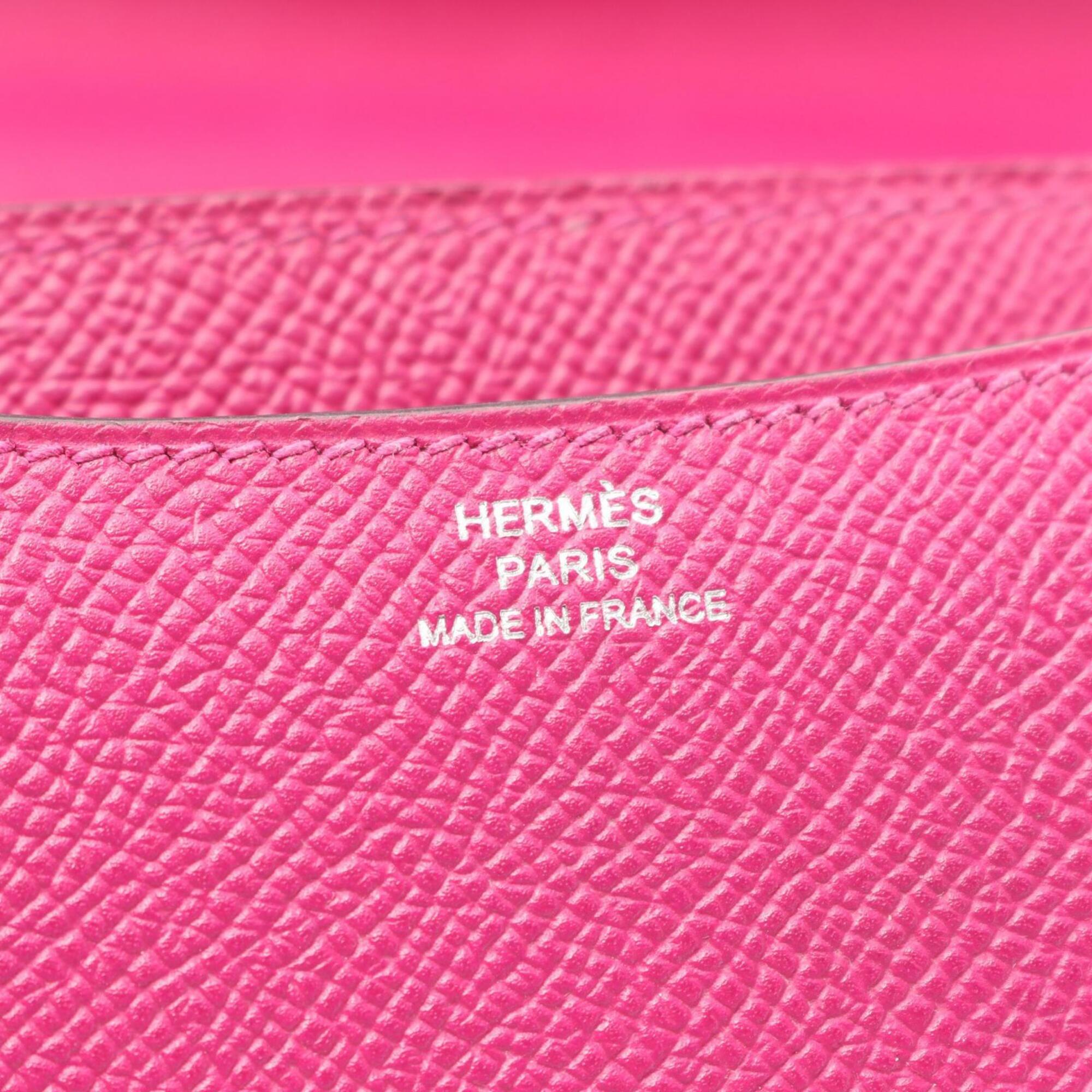Hermes Pink Rose Purple Epsom Leather Shoulder Bag (Pre-Owned)