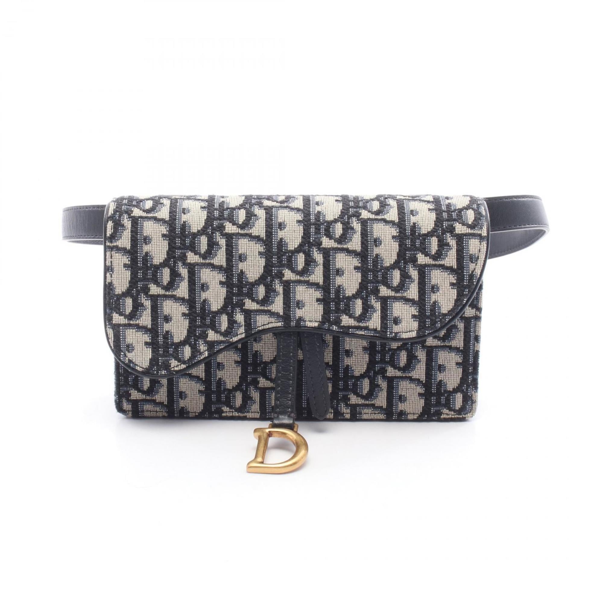Christian Dior Beige Navy Canvas Fanny Pack (Pre-Owned)