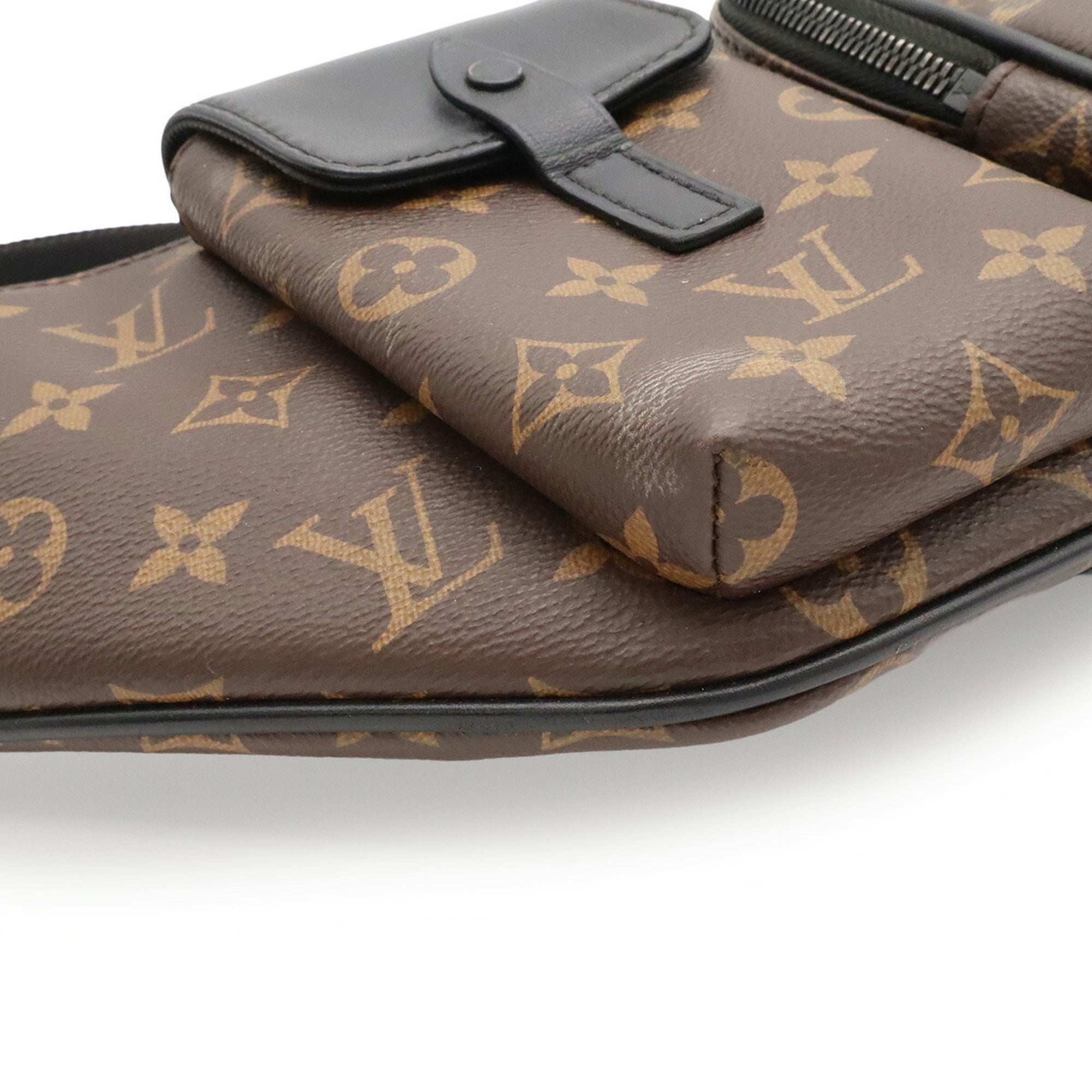 Louis Vuitton Black Brown Monogram White Monogram Shoulder Bag Sling Bag (Pre-Owned)