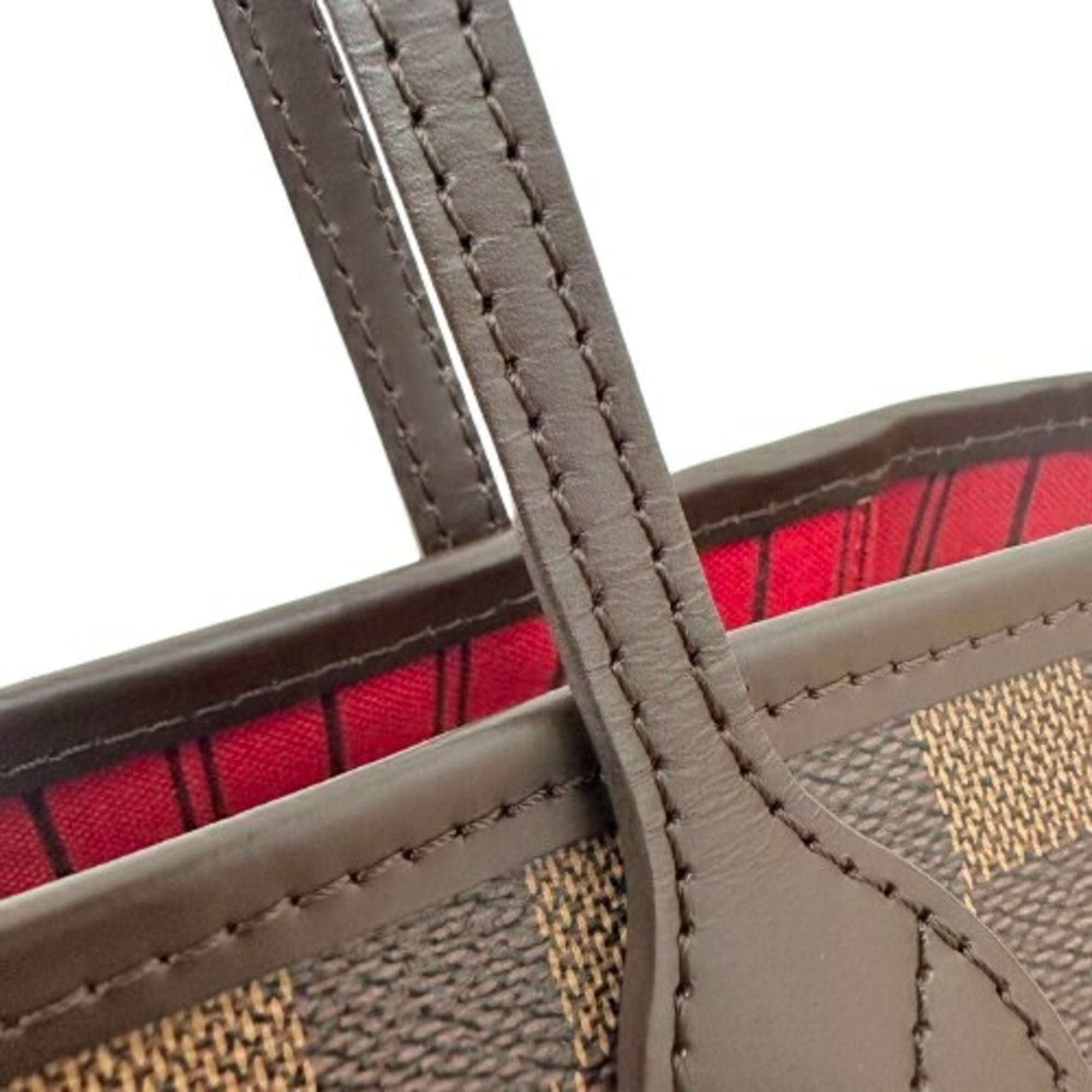 Louis Vuitton Damier Graphite Brown Leather Tote Bag (Pre-Owned)