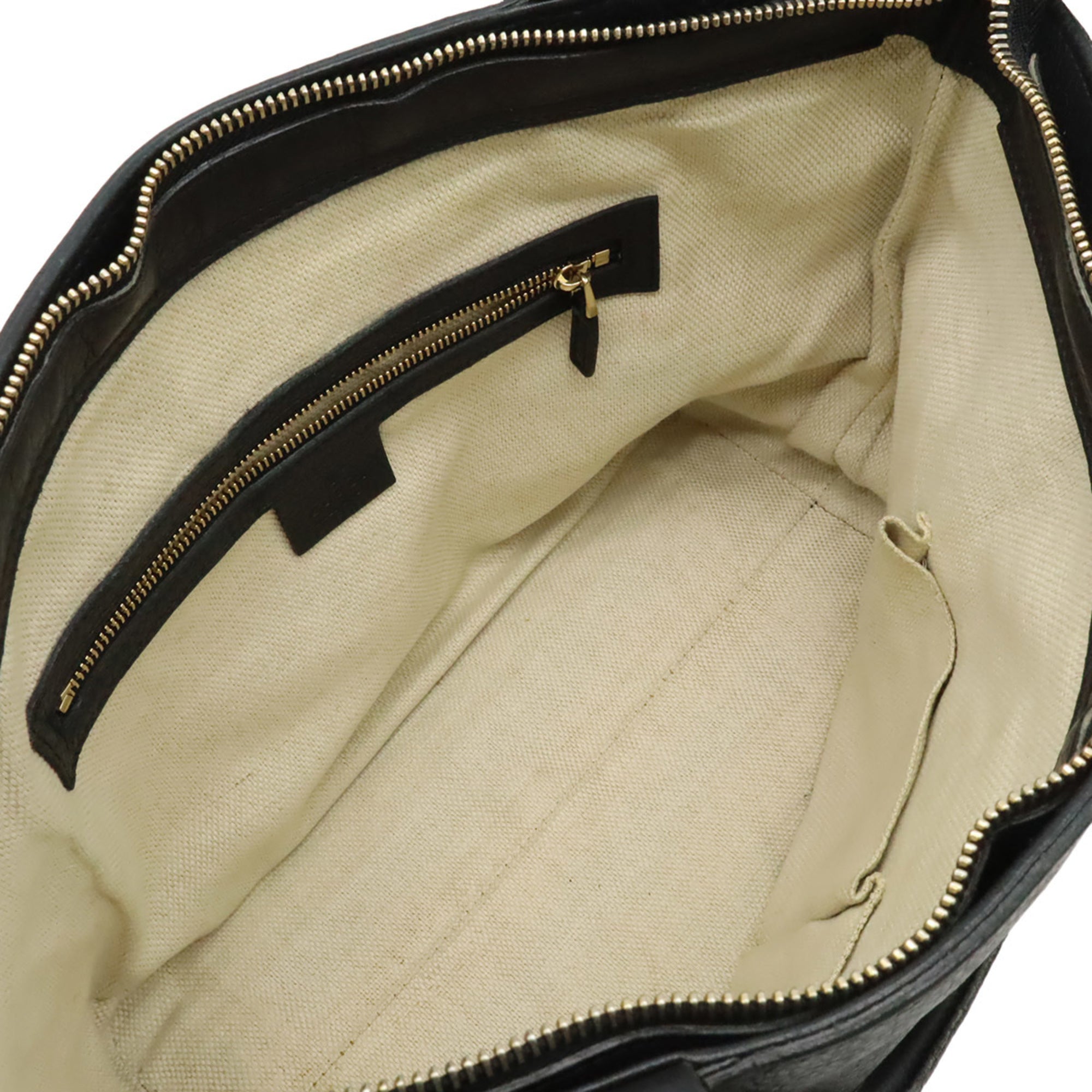 Gucci Black Yellow Leather Shoulder Bag Tote Bag (Pre-Owned)