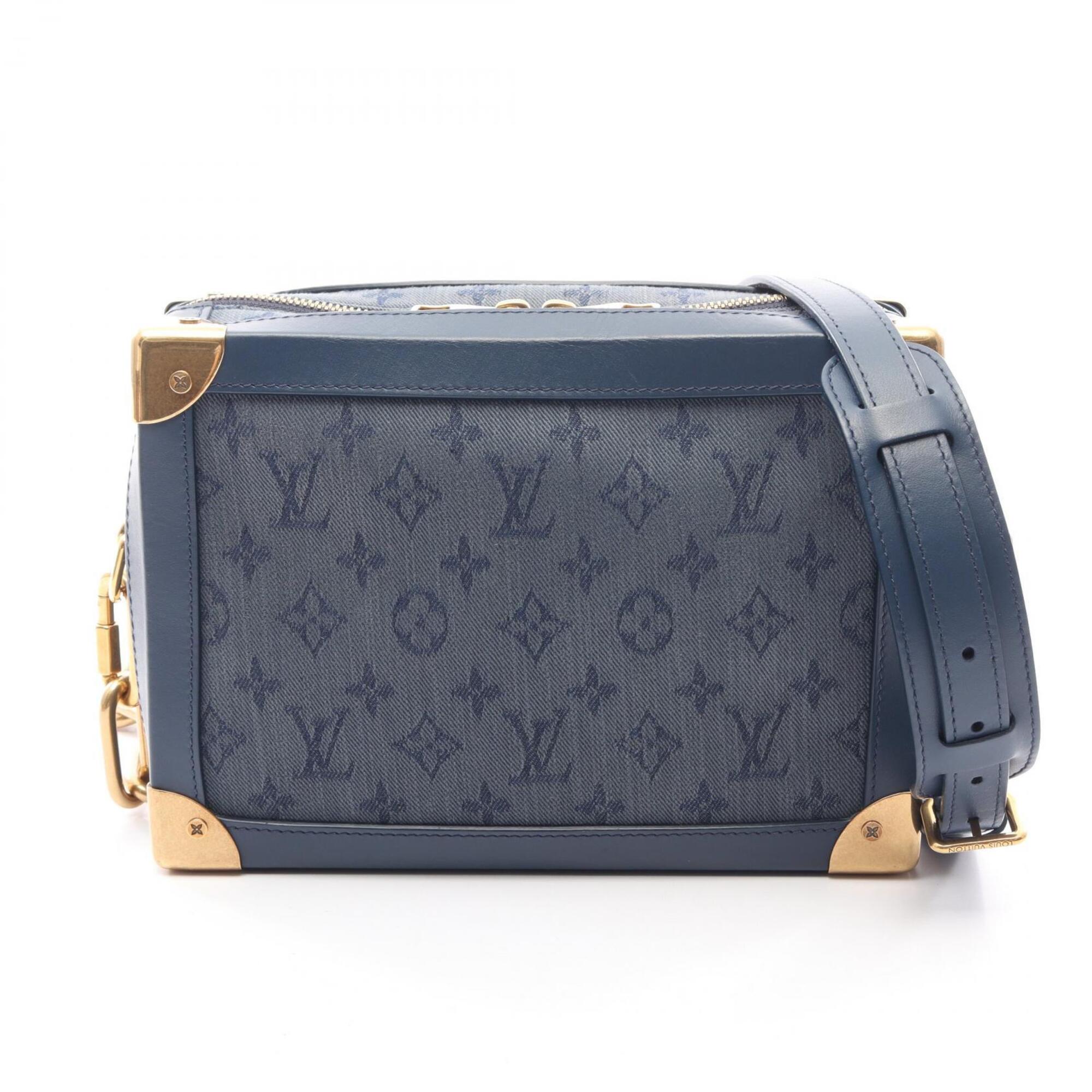 Louis Vuitton Blue Navy Monogram Denim Handbag Shoulder Bag (Pre-Owned)