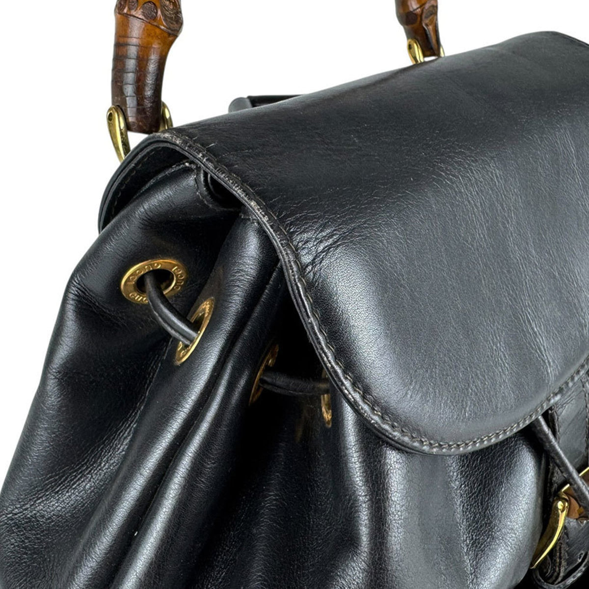 Gucci Black Leather Backpack (Pre-Owned)
