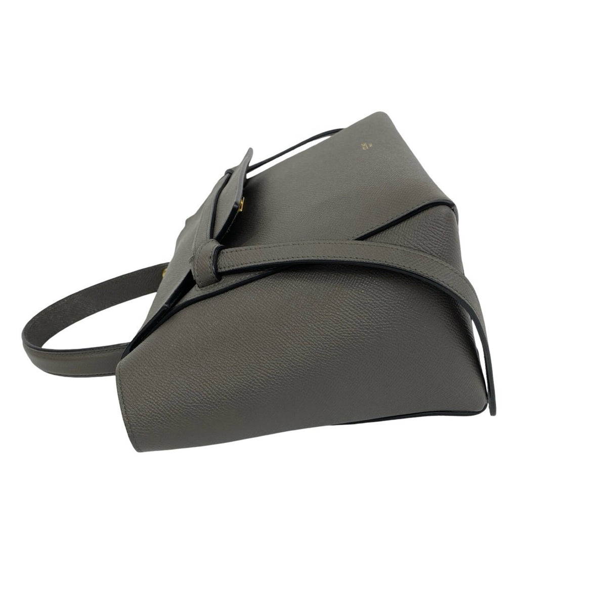 Celine Gray Leather Handbag Shoulder Bag Tote Bag (Pre-Owned)