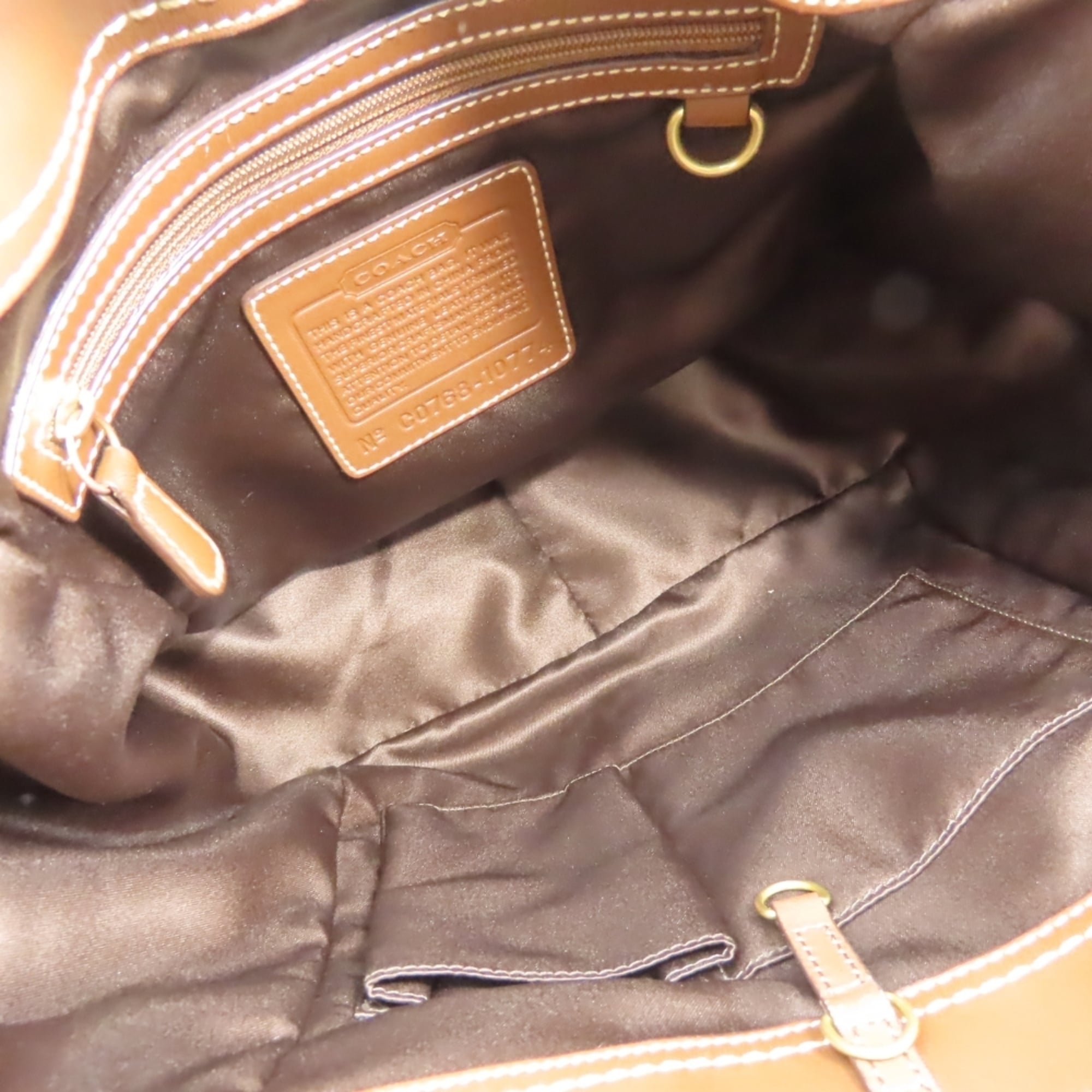 Coach Brown Canvas Leather Shoulder Bag (Pre-Owned)