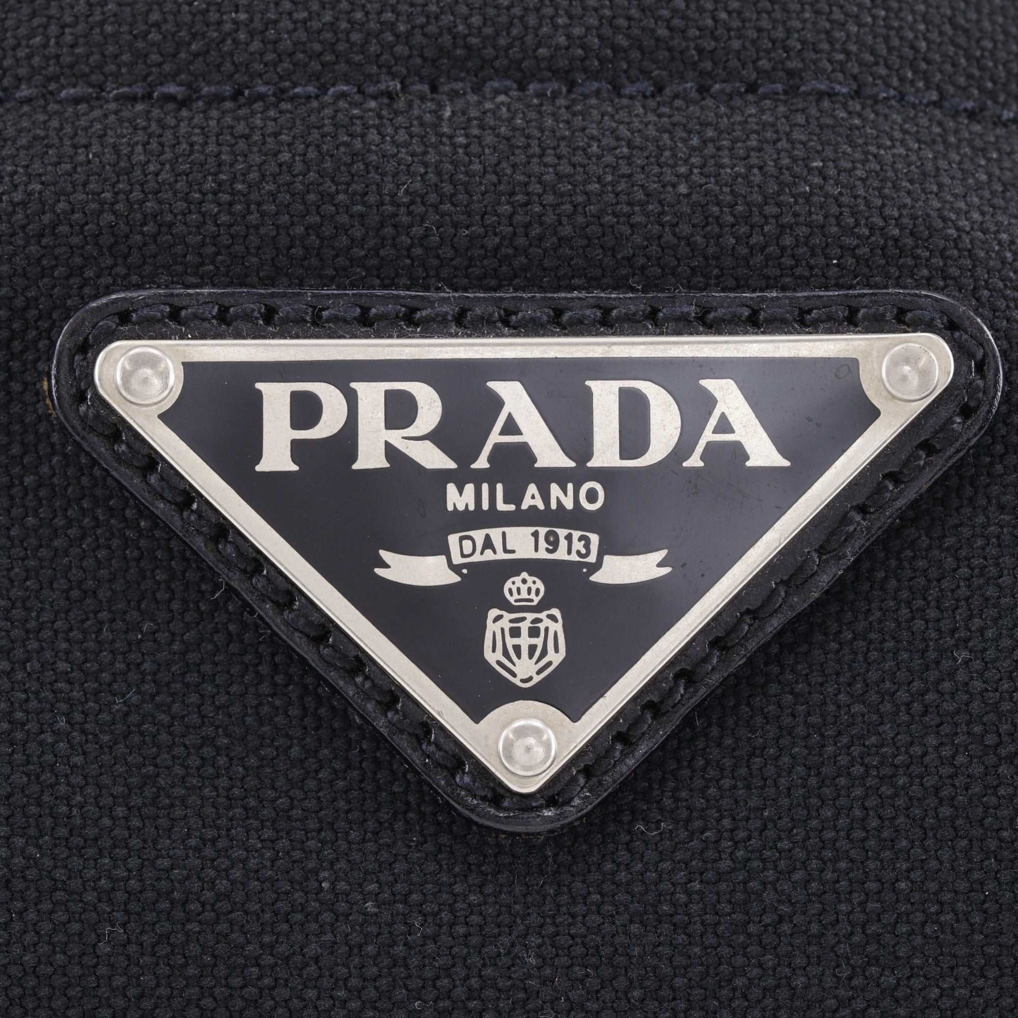 Prada Black Canvas Tote Bag (Pre-Owned)