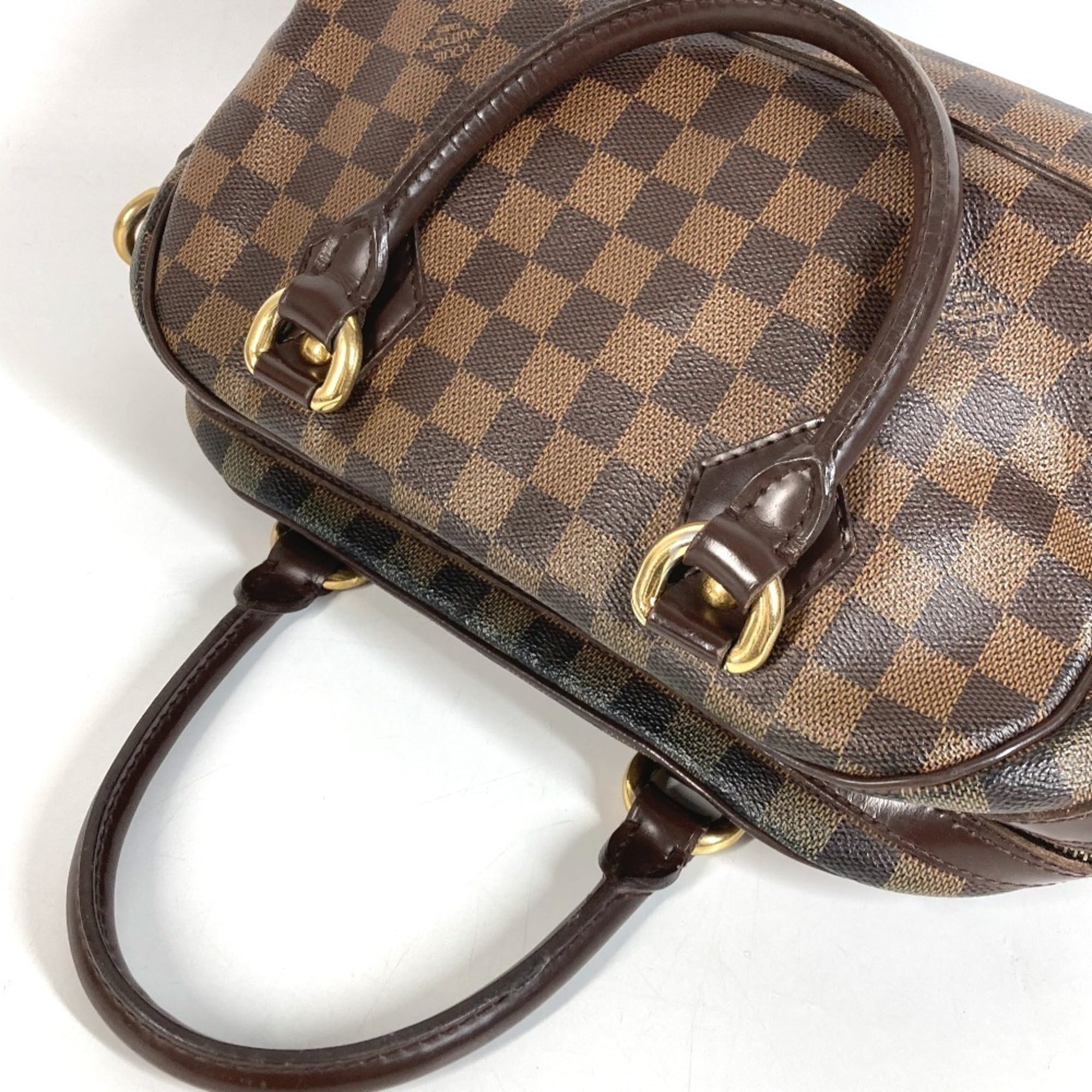 Louis Vuitton Damier Ebene Damier Canvas Boston Bag Handbag (Pre-Owned)
