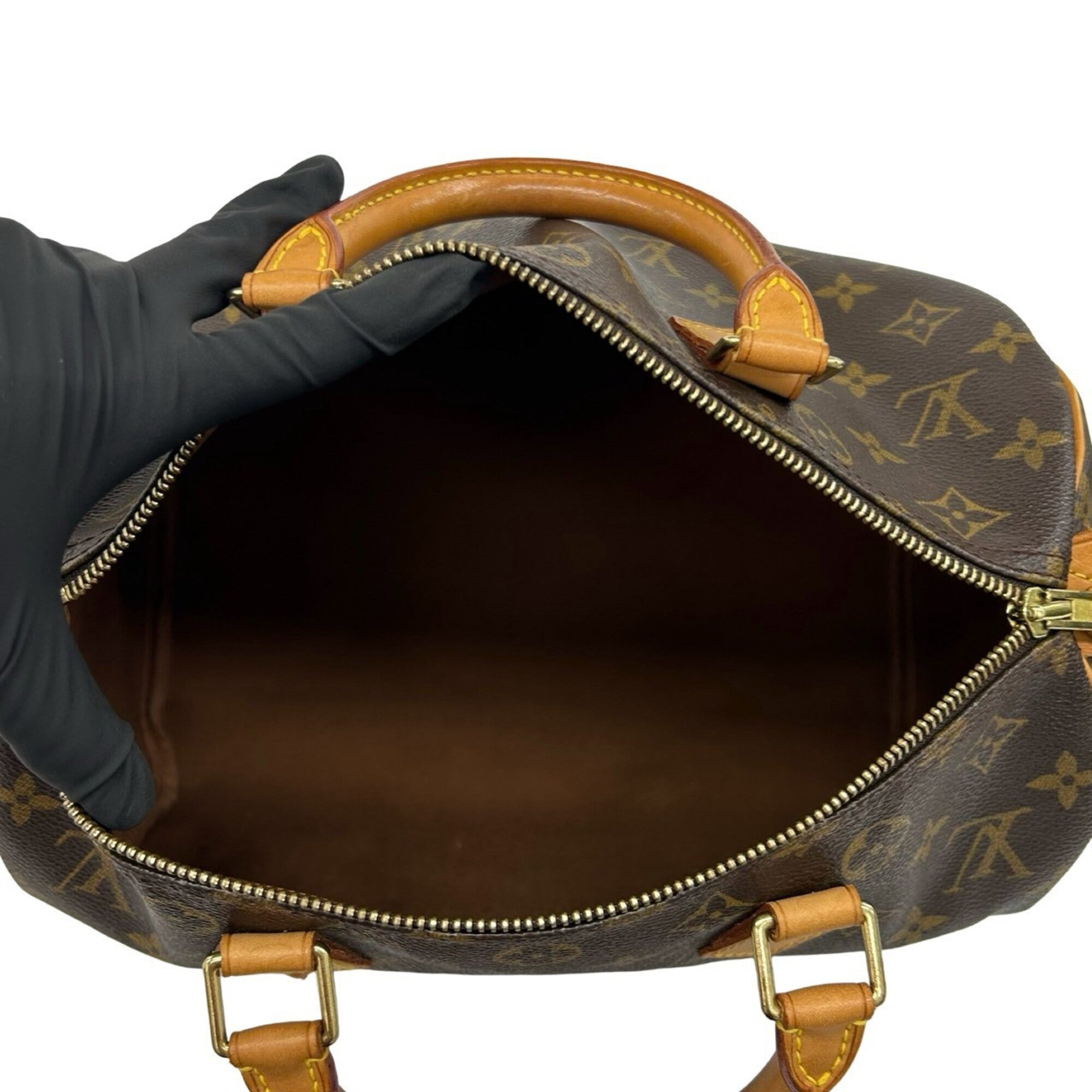 Louis Vuitton Brown Leather Pvc Boston Bag Handbag (Pre-Owned)