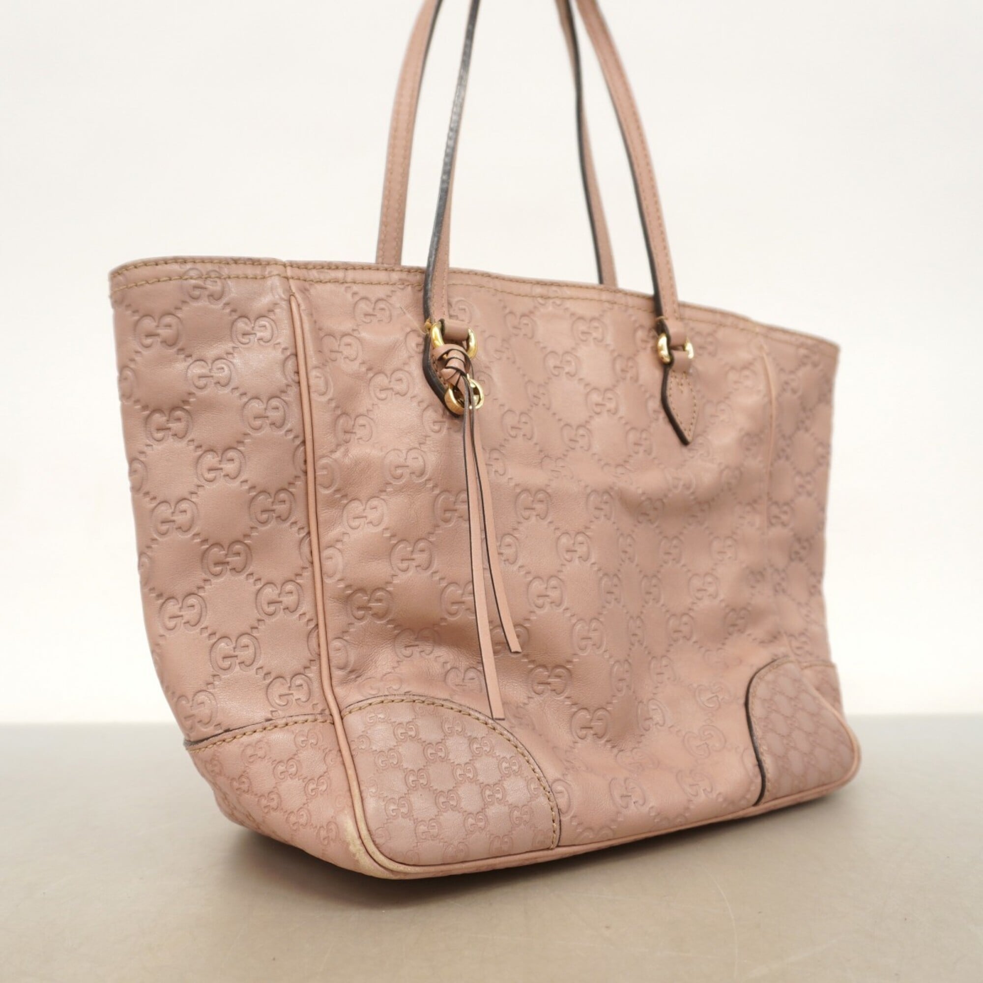 Gucci Pink Leather Tote Bag (Pre-Owned)