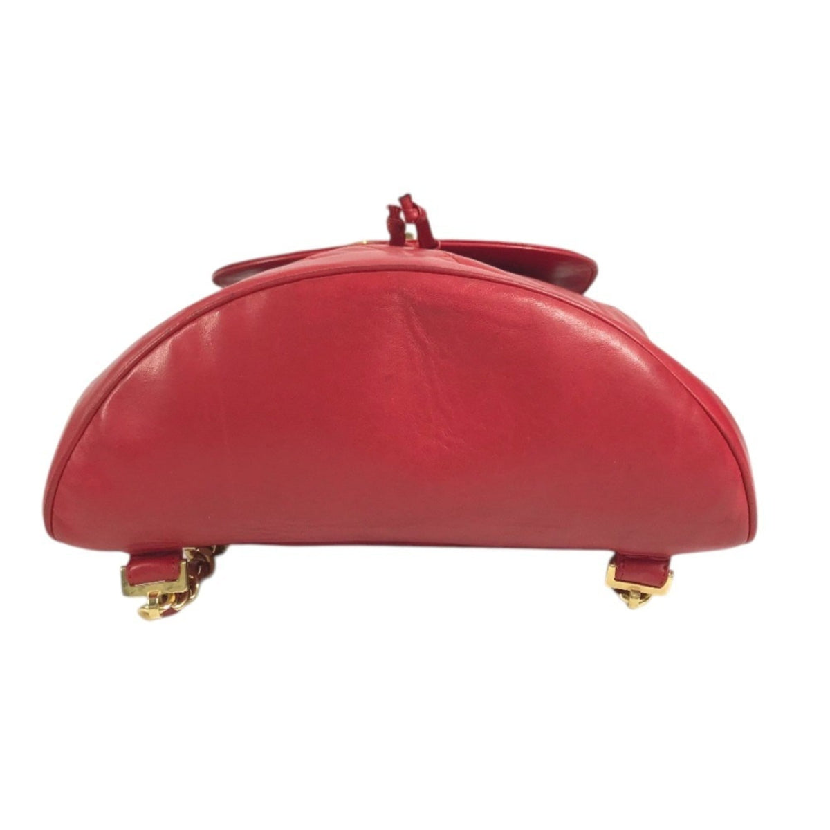 Chanel Gold Red Color Canvas Backpack (Pre-Owned)
