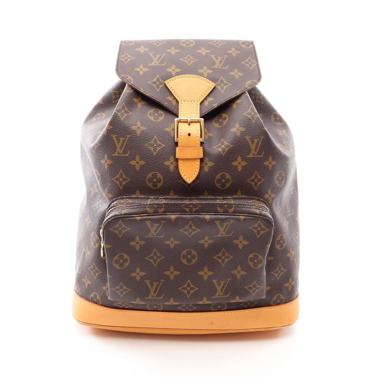 Louis Vuitton Brown Monogram Coated Canvas Leather Backpack (Pre-Owned)