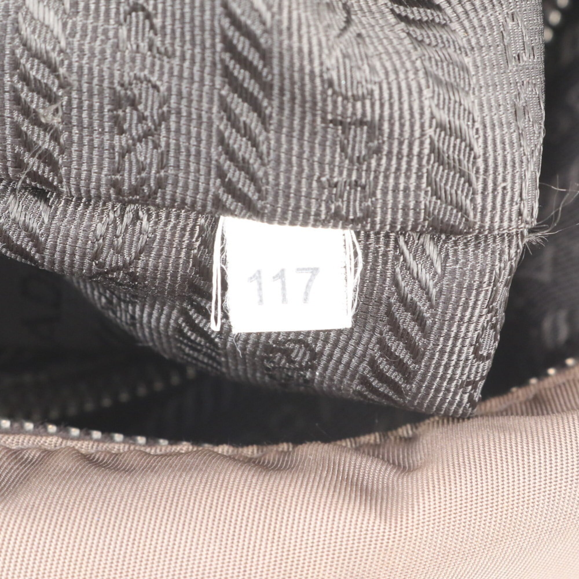 Prada Brown Leather Nylon Shoulder Bag Tote Bag (Pre-Owned)