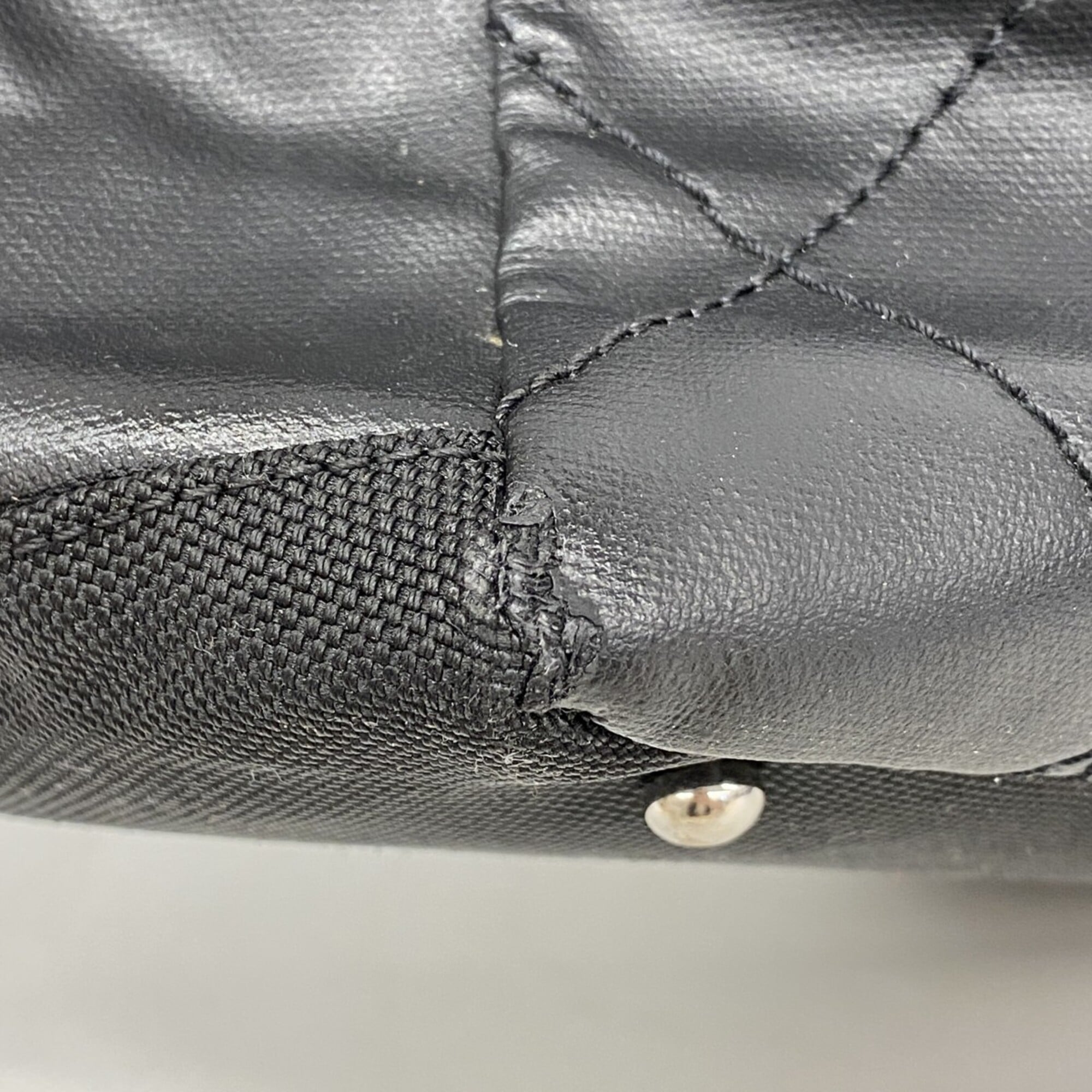 Chanel Black Canvas Tote Bag (Pre-Owned)
