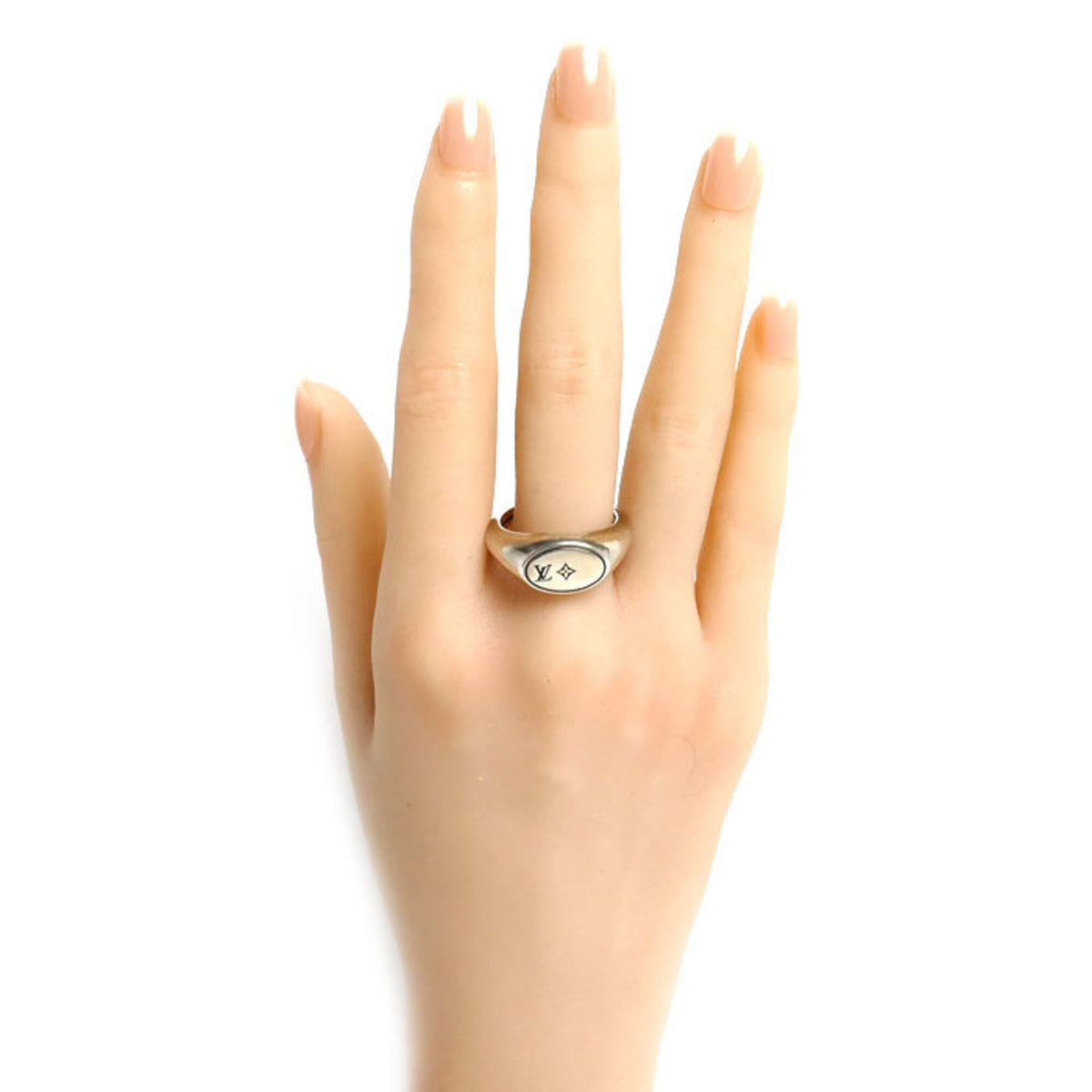 Louis Vuitton Silver 925 Band Ring (Pre-Owned)