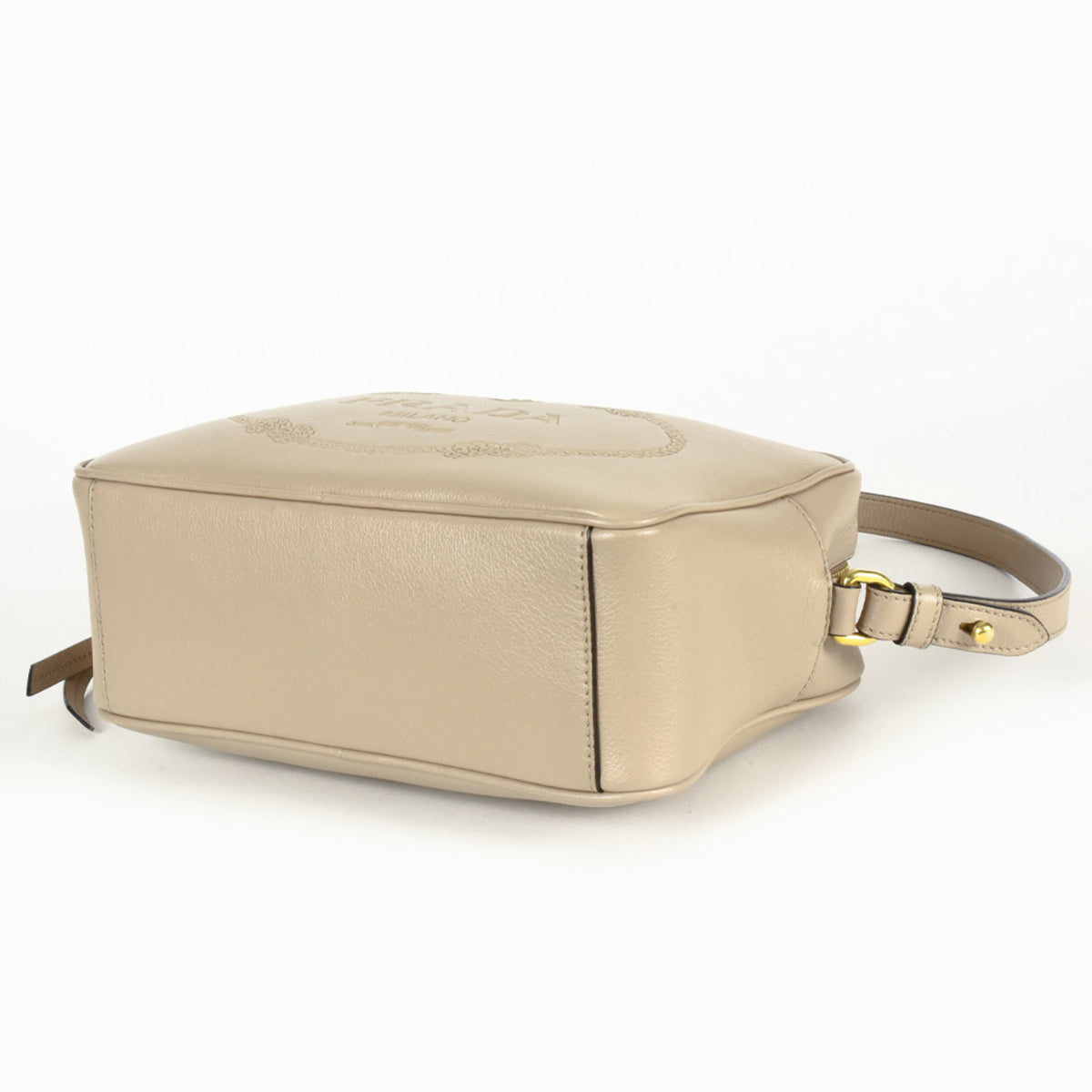 Prada Beige Leather Shoulder Bag (Pre-Owned)
